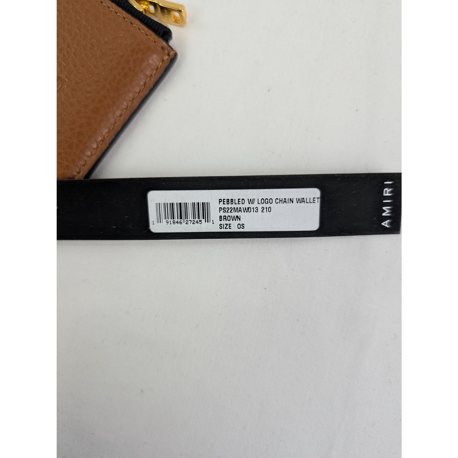 Amiri o1rshd1 Size: OS / Pebbled W/ Logo Chain Wallet in Brown Size ONE SIZE - 12 Thumbnail