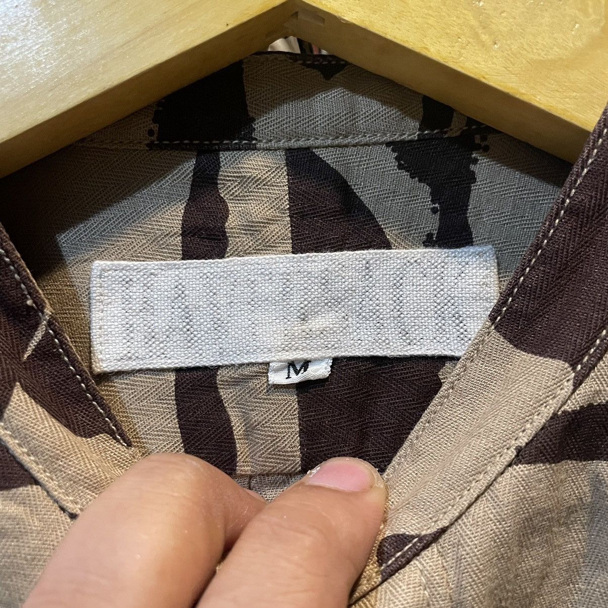 Haversack × Japanese Brand Haversack Japan Camouflage Herringbone Collarless Shirt Size US M / EU 48-50 / 2 - 8 Thumbnail
