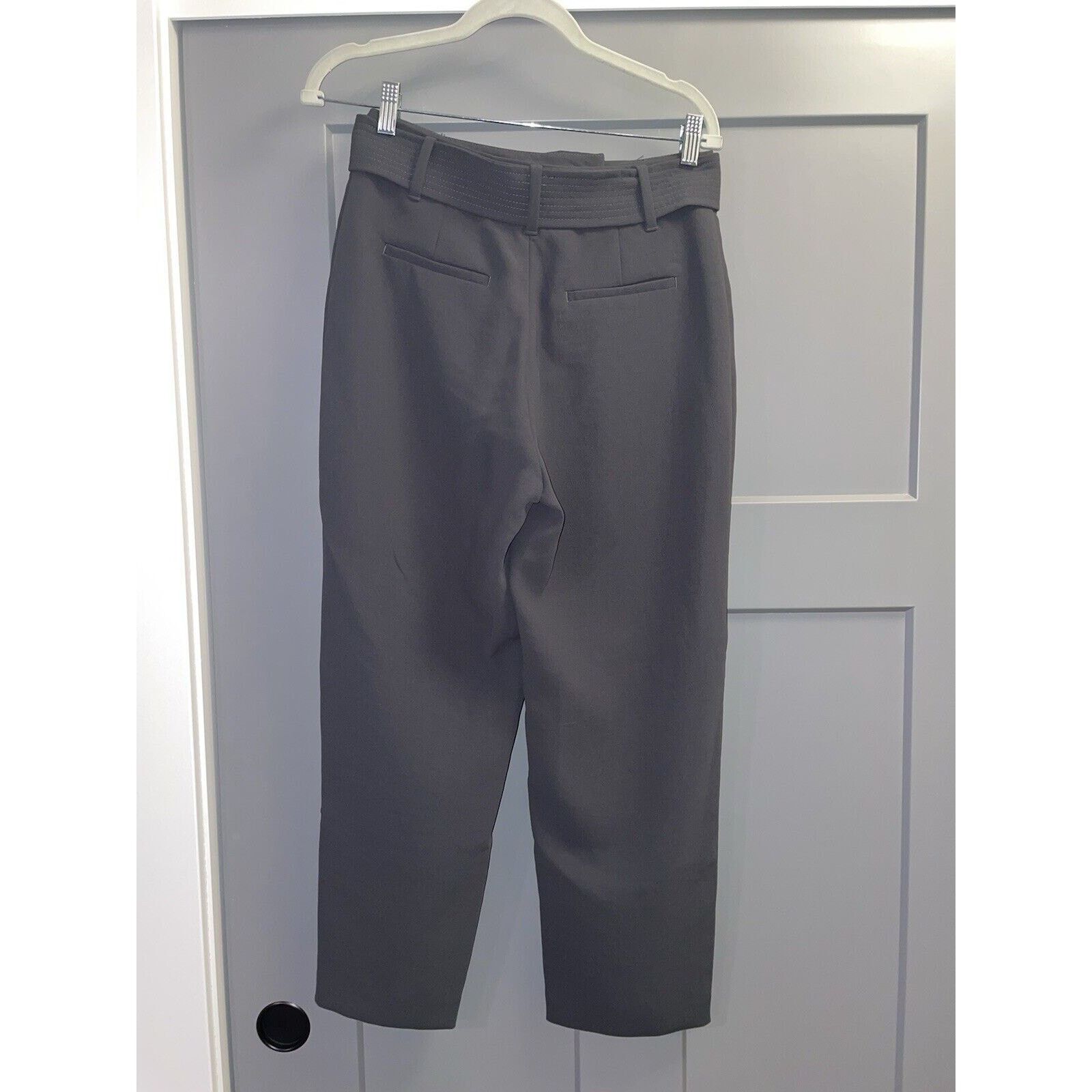 Aritzia Wilfred Aritzia Tie Front High Waisted Pants Gray Belt 6 Size 28" / US 6 / IT 42 - 4 Thumbnail