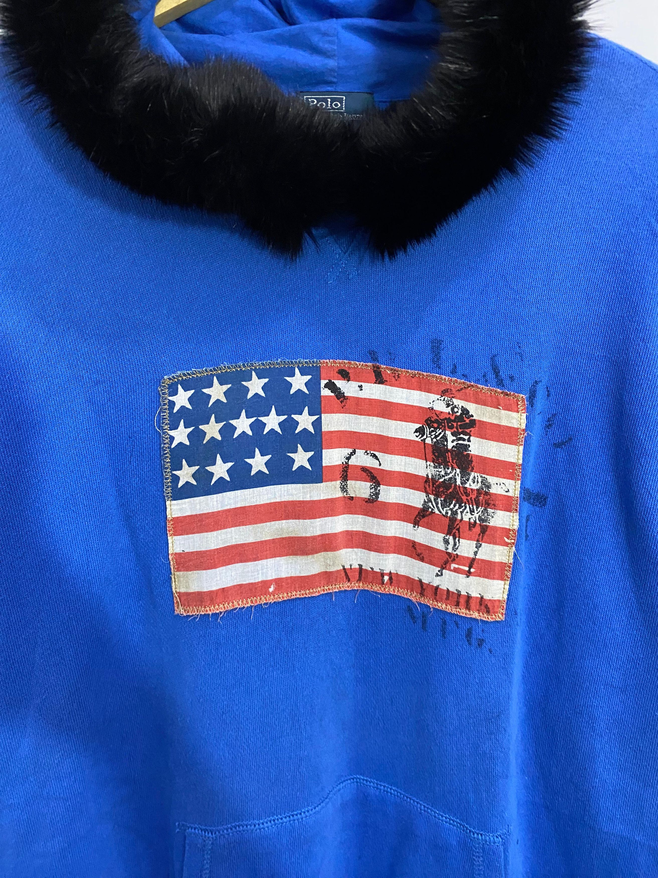 Polo Ralph Lauren Polo Ralph Lauren Fur Zipper Hoodie LGB Style American Flag Size US L / EU 52-54 / 3 - 5 Thumbnail
