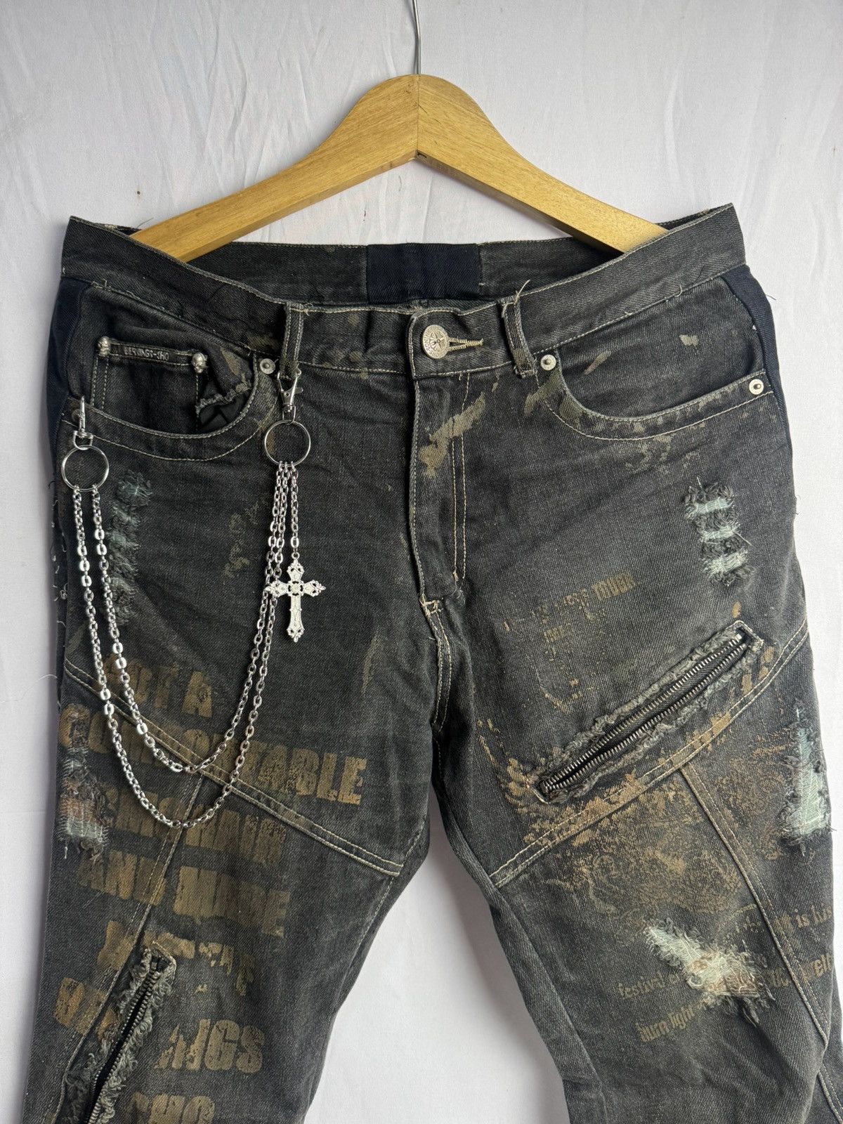Tornado Mart Bernings Sho Poem Trashed Archived Denim Pants Size US 30 / EU 46 - 4 Thumbnail