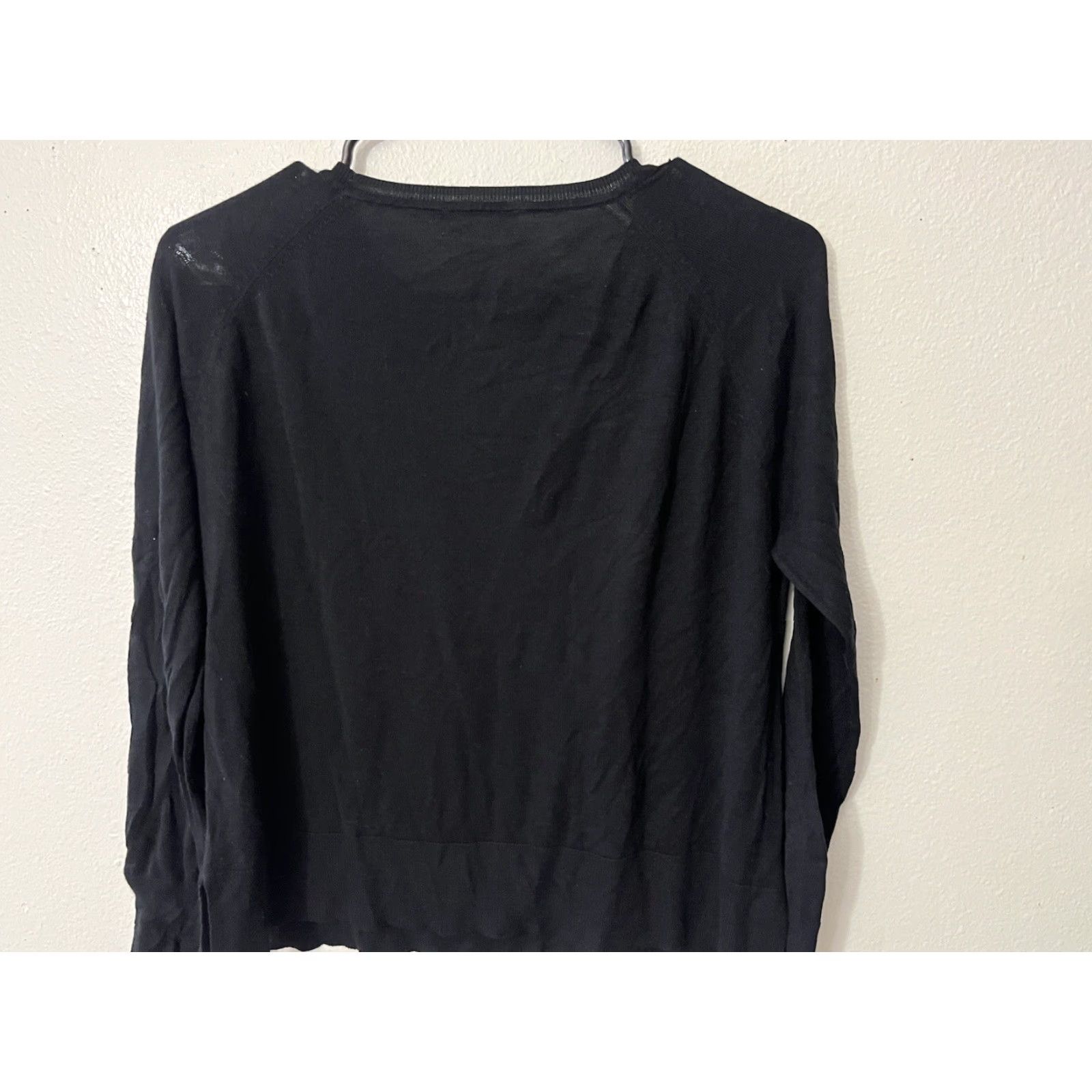 Zara VINTAGE? Wait—no, this is a Zara Solid Knit Blouse Black Women’s Small Long Sleeve Adult S (Size S) Black Knit Top Women's Shirt Size S / US 4 / IT 40 - 2 Thumbnail
