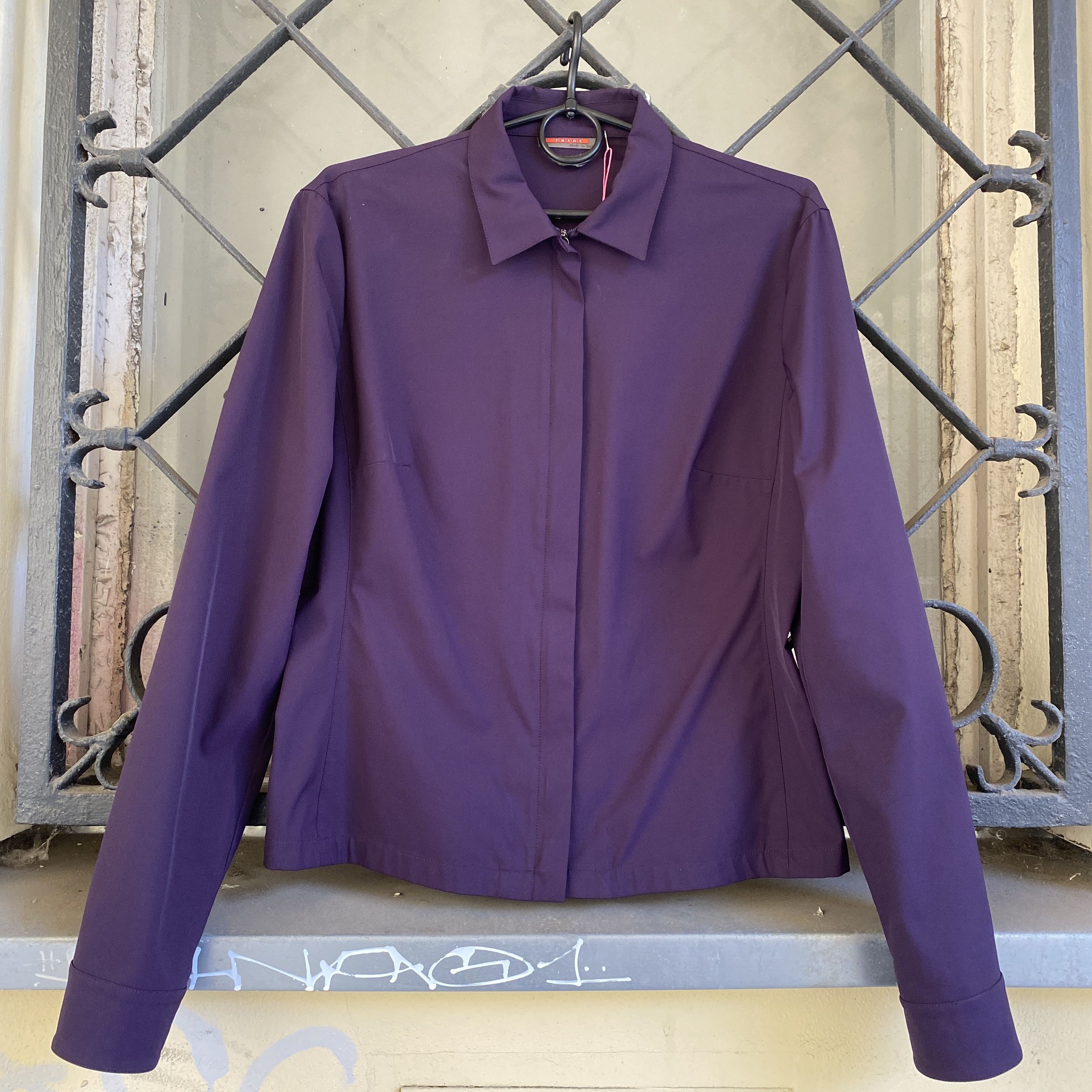 Prada Prada 2008 purple nylon zip-up blazer - XL Size XL / US 12-14 / IT 48-50 - 1 Thumbnail