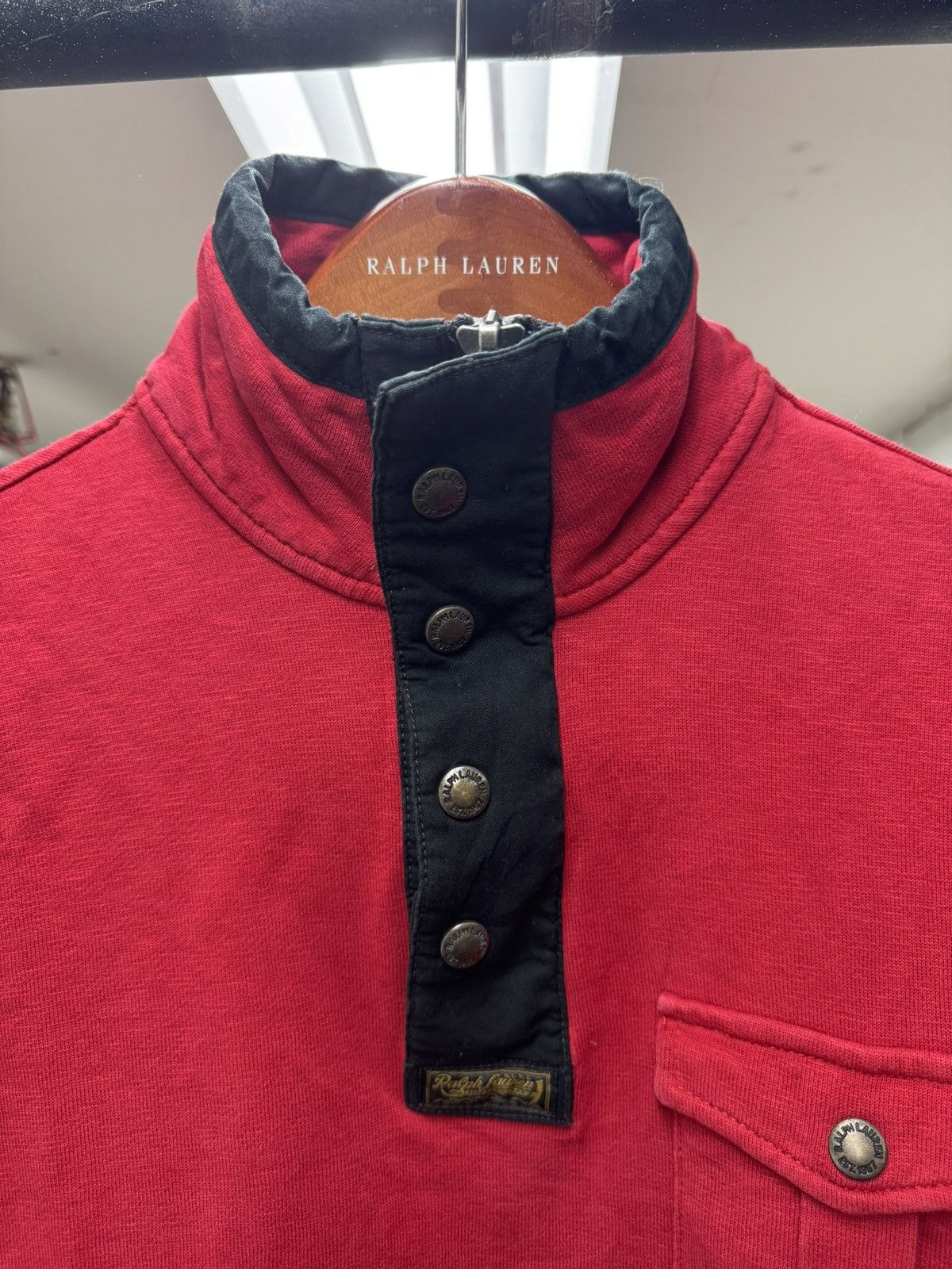 Polo Ralph Lauren Vintage Polo Ralph Lauren 1/4 Zip Snap Pullover Sweatshirt Size US S / EU 44-46 / 1 - 2 Thumbnail