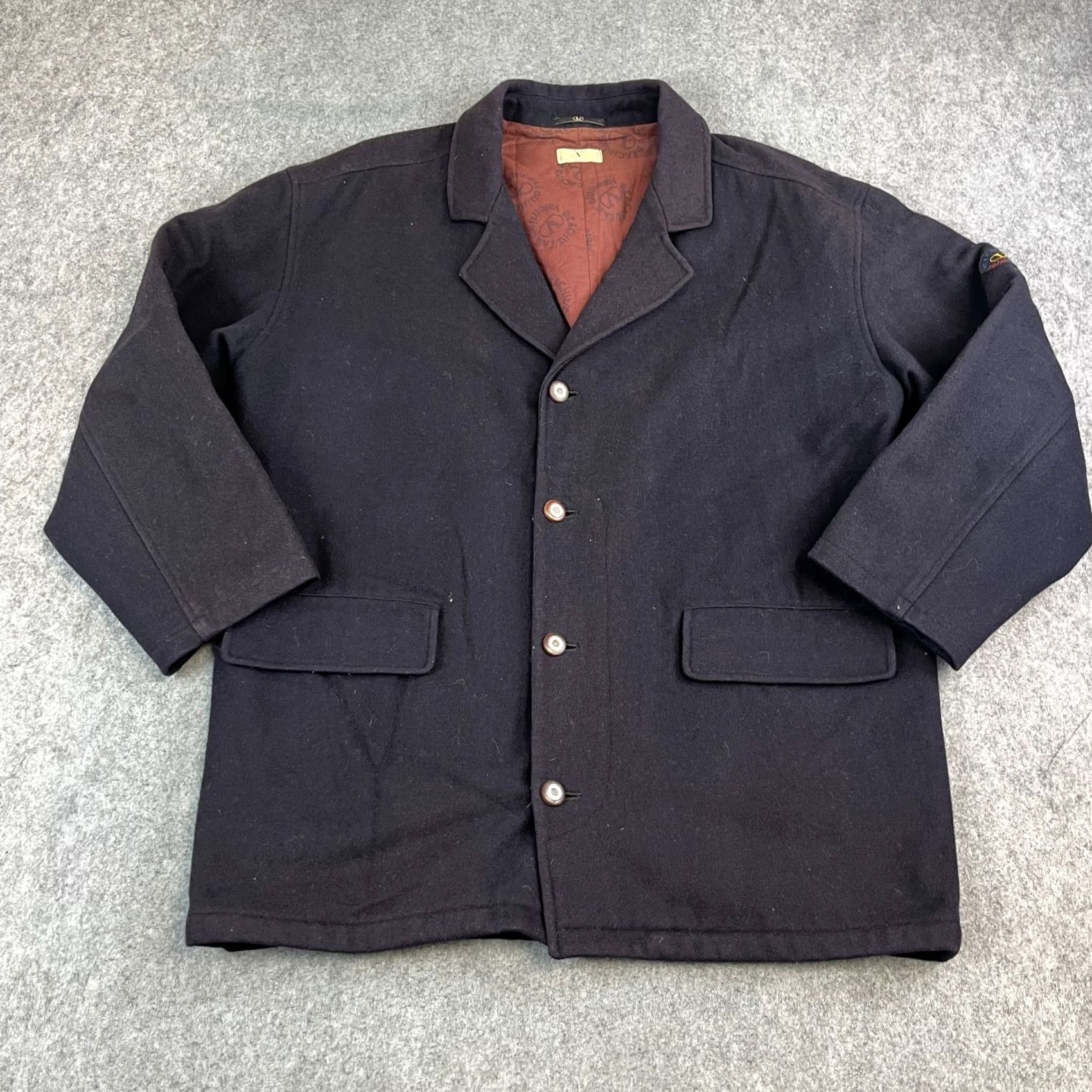 Valentino VINTAGE Valentino Blazer Mens XL Wool Navy Blue Italy Designer Blazer Set Size 46R - 2 Thumbnail