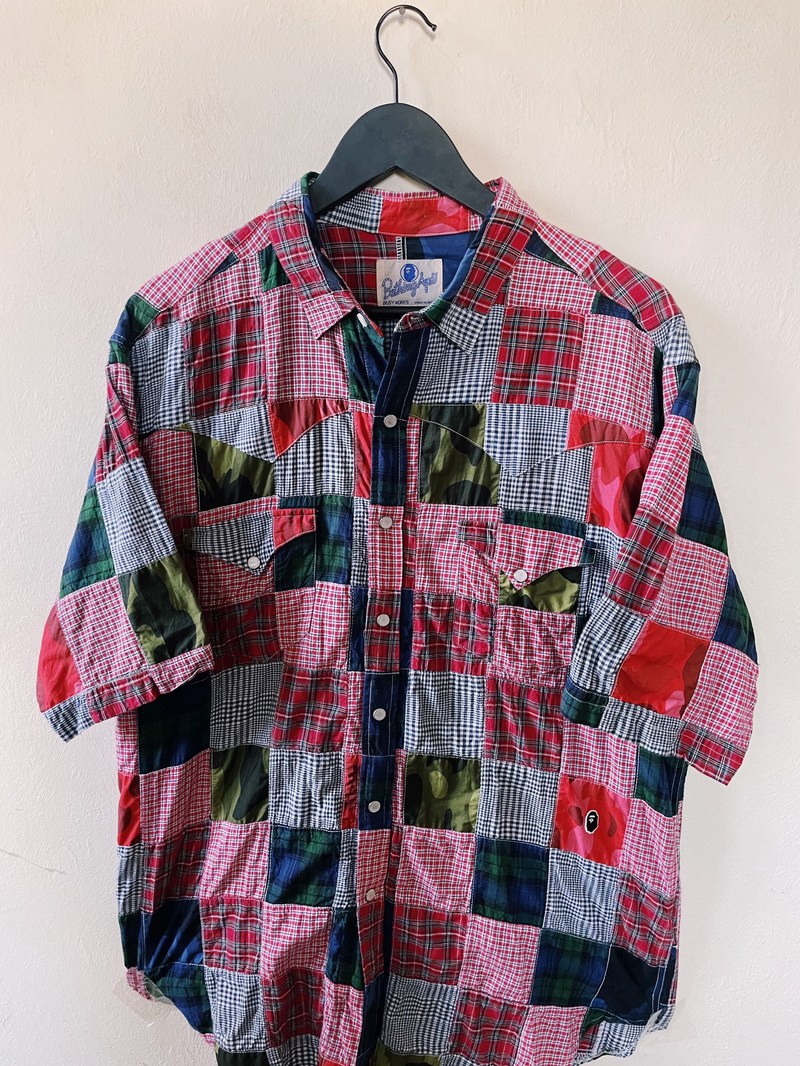 Bape × Nigo × Vintage Vintage 90s Bape A Bathing Ape Patchwork 