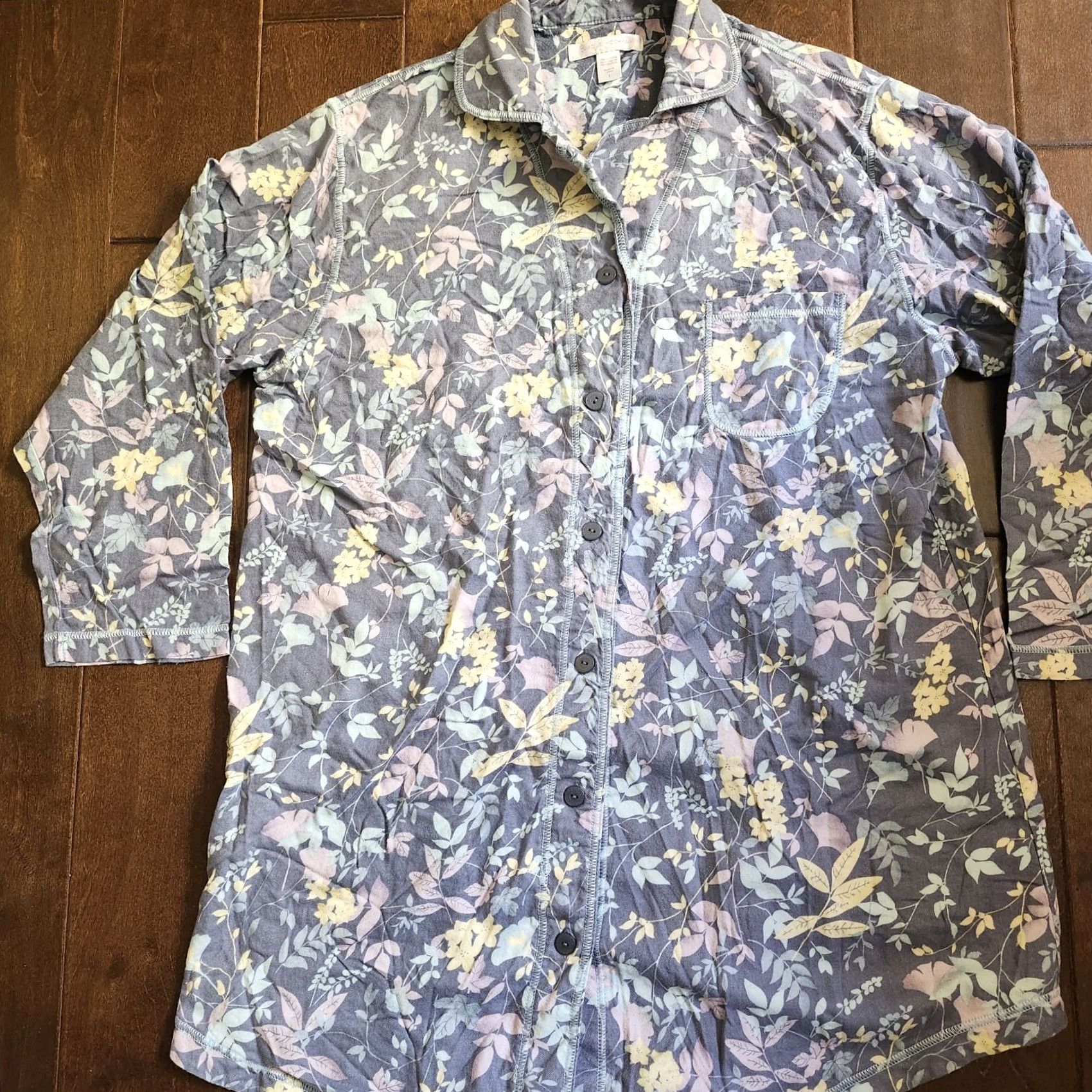 Vintage Carole Hochman Womens L Women Sleepwear Pajamas Floral Button Size Size ONE SIZE - 4 Thumbnail
