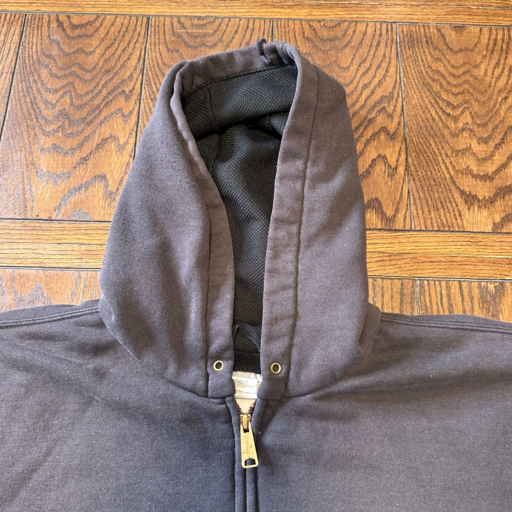 Carhartt VTG Carhartt J149 Jacket Mens 2XL Tall Thermal Lined Black Full Zip Hoodie Work Jacket Size US XXL / EU 58 / 5 - 3 Thumbnail