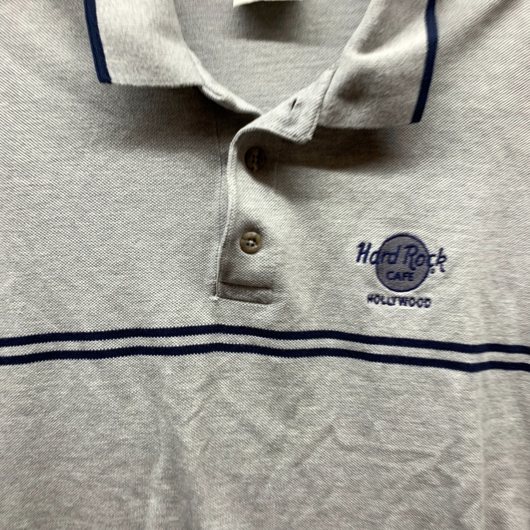 Hard Rock Cafe VINTAGE Hard Rock Polo Shirt XL Gray Mens Polo 90s Short Sleeve Collared Shirt Size US XL / EU 56 / 4 - 3 Thumbnail
