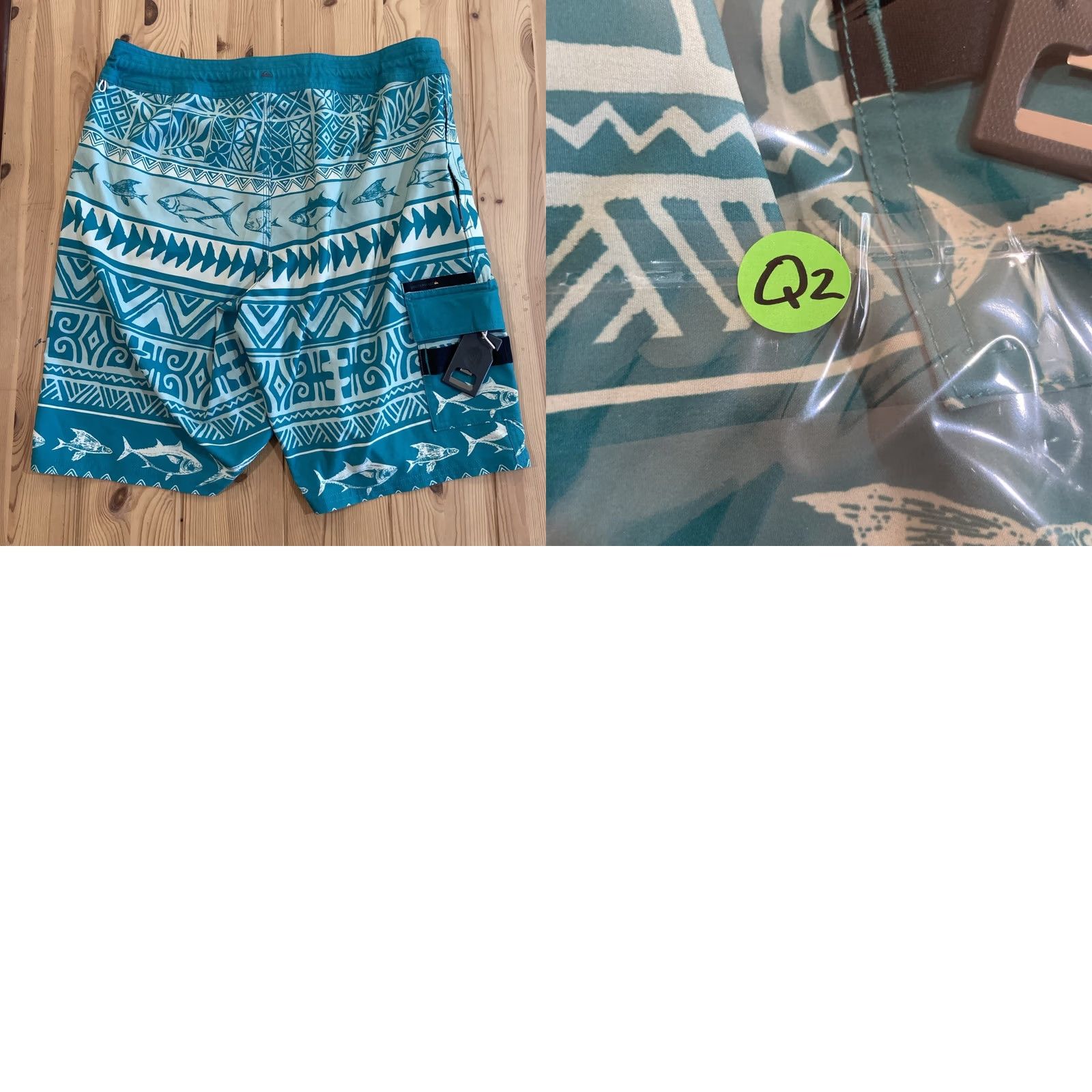 Quiksilver Quiksilver Waterman Board Shorts Men 32 Tuna Mahi Swim Trunks 4 Way Stretch Surf Green Solid Size US 32 / EU 48 - 8 Thumbnail