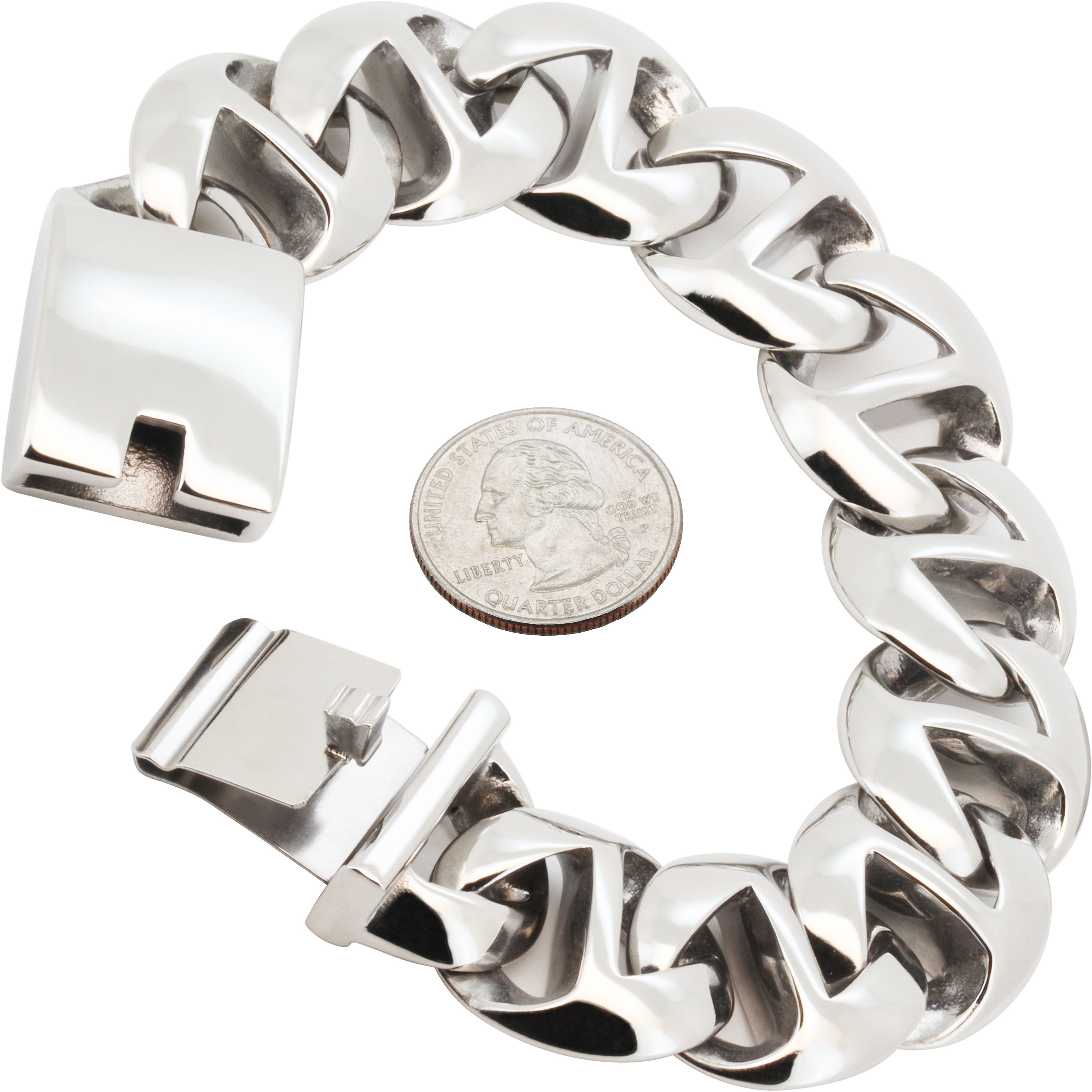 Other 316L Stainless Steel 22mm Mariner Bracelet 8.5” Size ONE SIZE - 1 Thumbnail
