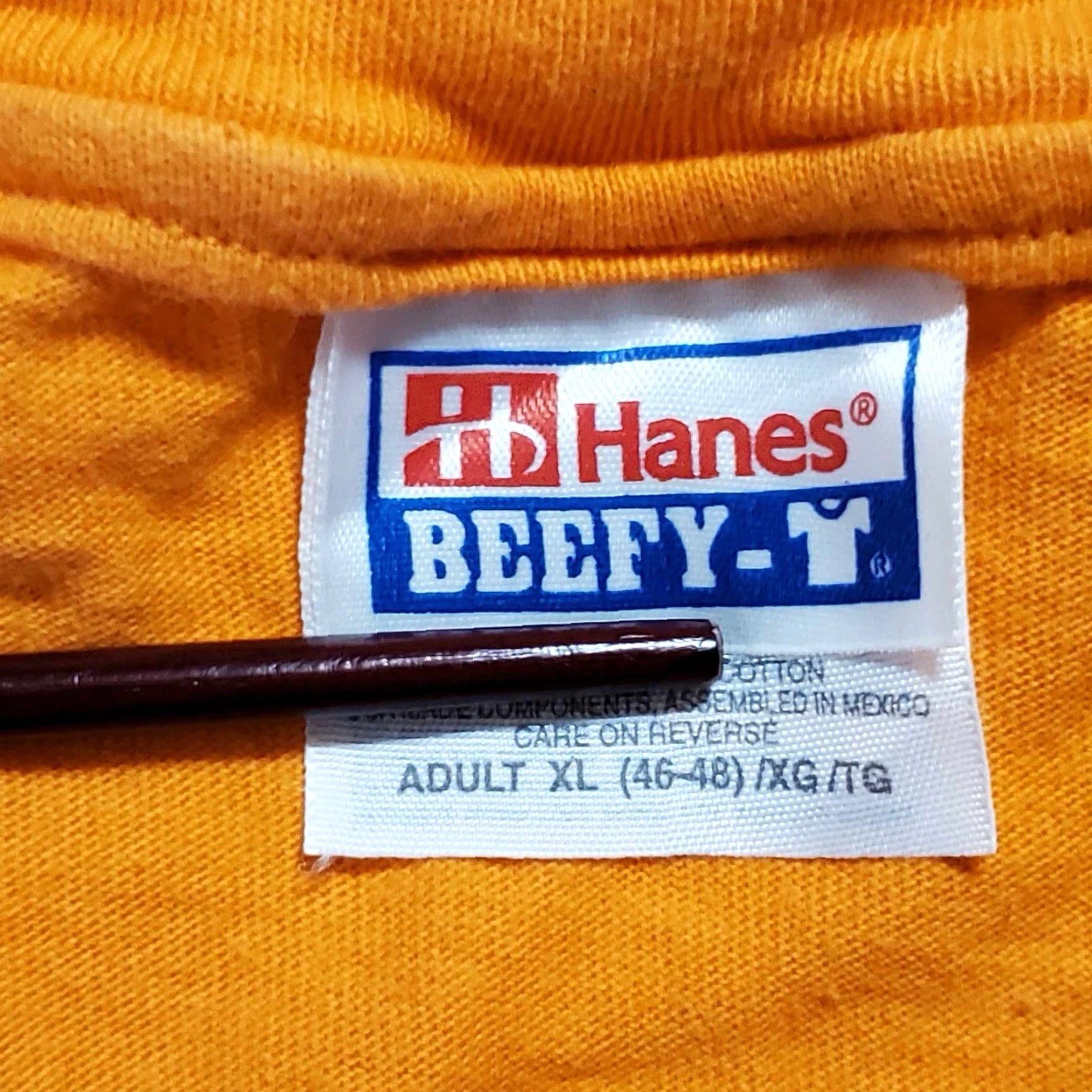 Hanes VINTAGE Hanes Jesus T Shirt Big & Tall Adult XL Orange Double-Sided Center Cross 90s 80s 90s Art Womens Mens Boys Girls Size US XL / EU 56 / 4 - 4 Thumbnail