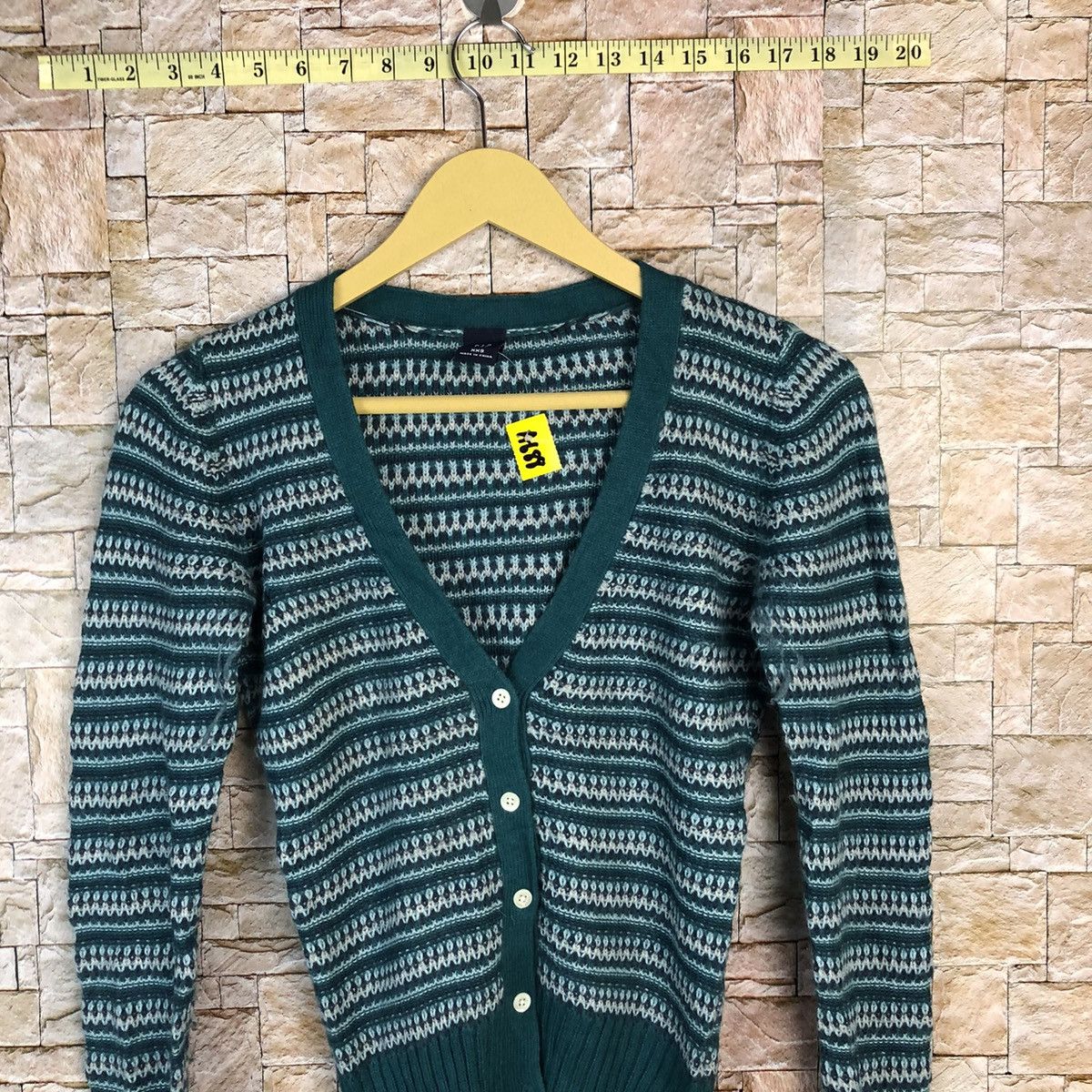 Gap × Homespun Knitwear Gap Green Cardigan Knitwear #A688 Size XXS / US 00 / IT 34 - 2 Thumbnail