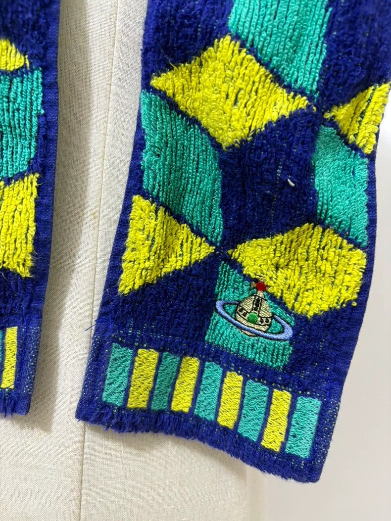 Vivienne Westwood Vivienne Westwood Saturn blue and green diamond towels Size ONE SIZE - 2 Thumbnail