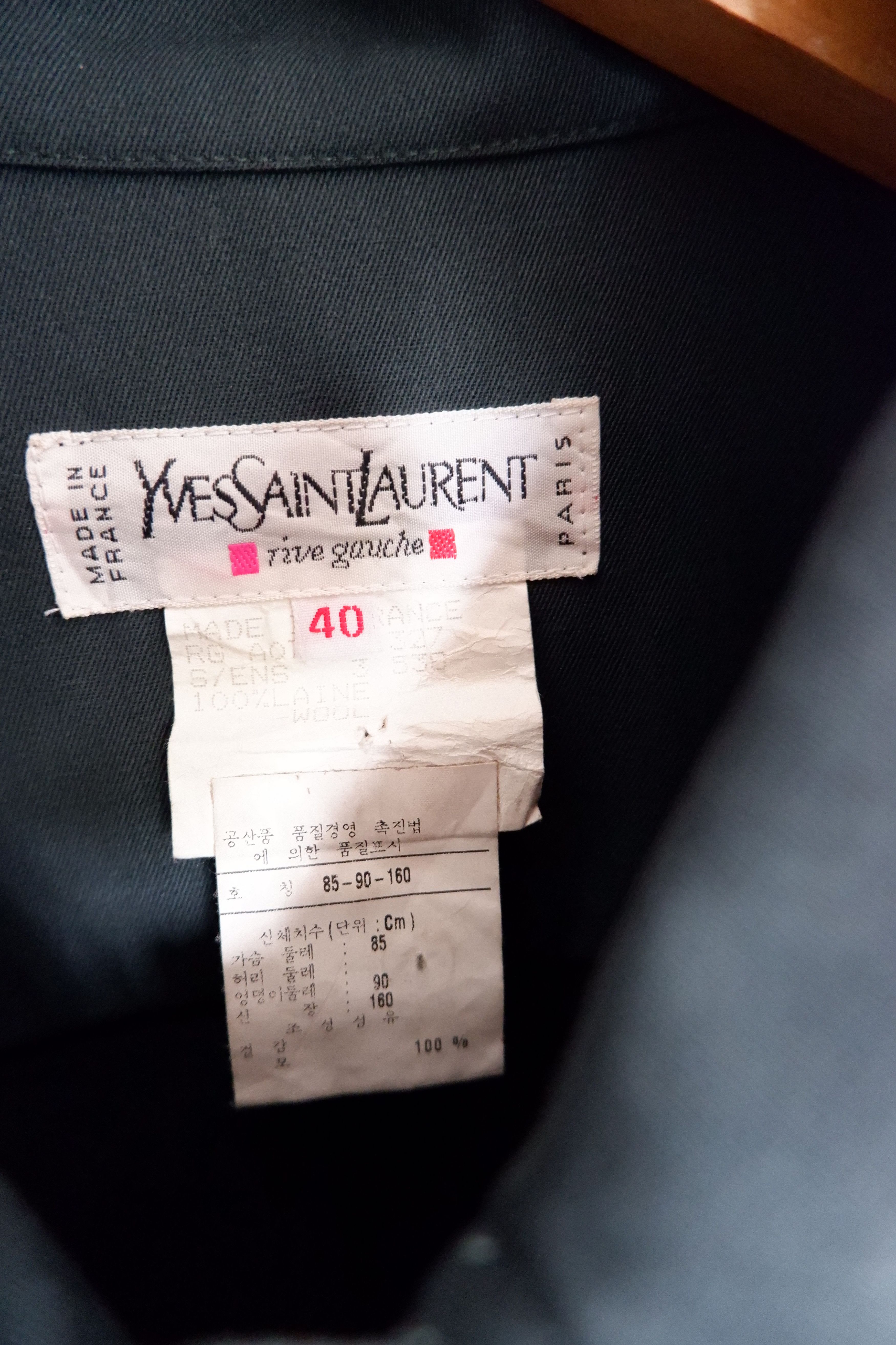 Yves Saint Laurent Vtg1996 YSL Paris Rive Gauche by Hedi Slimane Wool Jacket Size L / US 10 / IT 46 - 5 Thumbnail