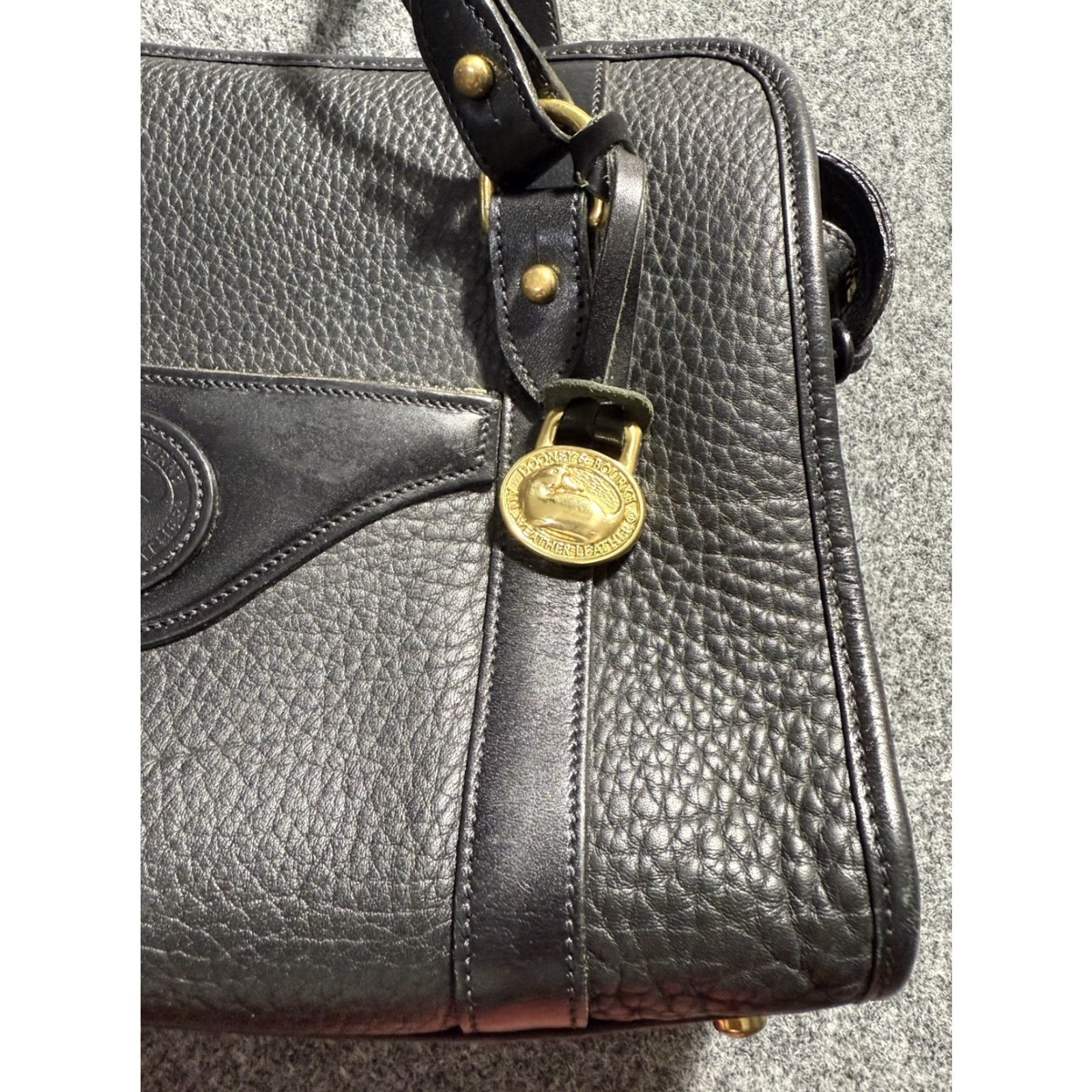Dooney & Bourke Dooney & Bourke All Weather Leather Small Tote Pebbled Leather Black Handbag Size ONE SIZE - 4 Thumbnail