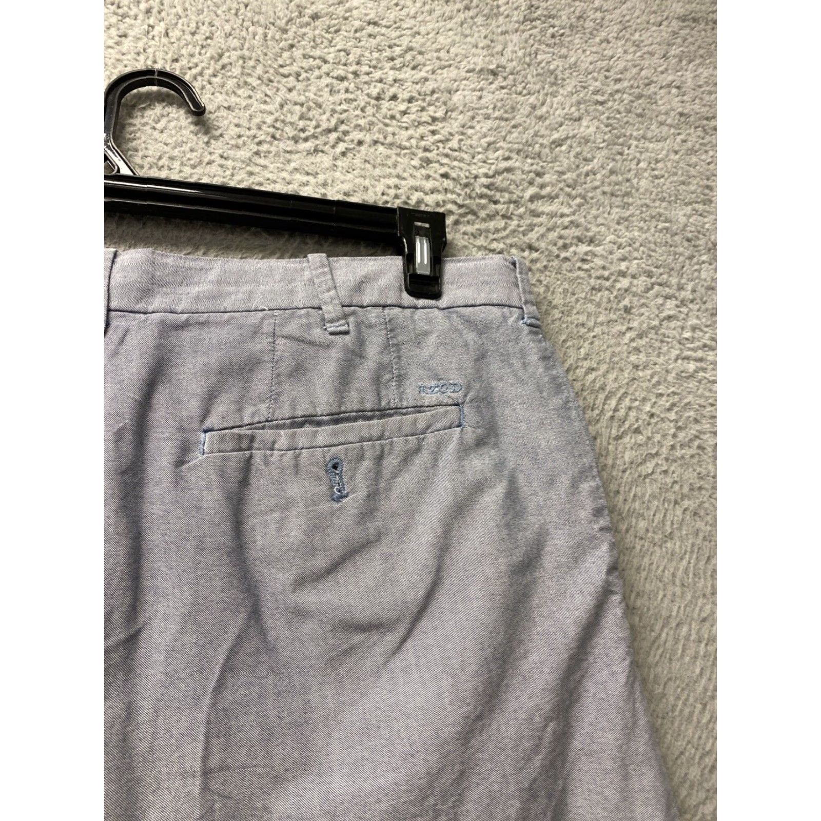 Izod VINTAGE IZOD Chino Shorts Men 34 Blue Cotton Light Bermuda Casual Men's 34 Blue Pockets American Classic 90s Size US 34 / EU 50 - 7 Thumbnail