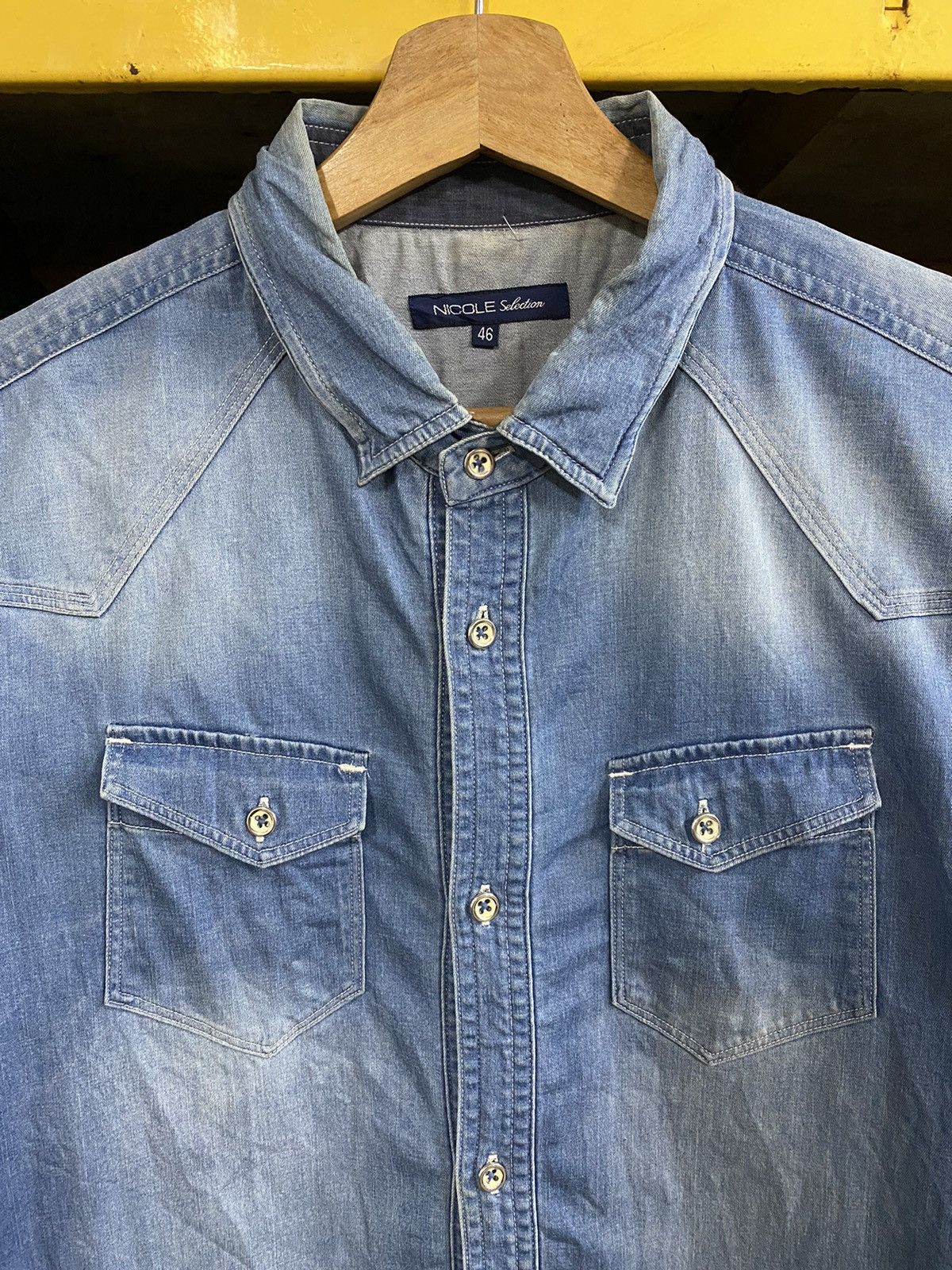 Japanese Brand × Nicole Club Japanese Nicole Selection Indigo Fade Out Distressed Denim Size US S / EU 44-46 / 1 - 4 Thumbnail