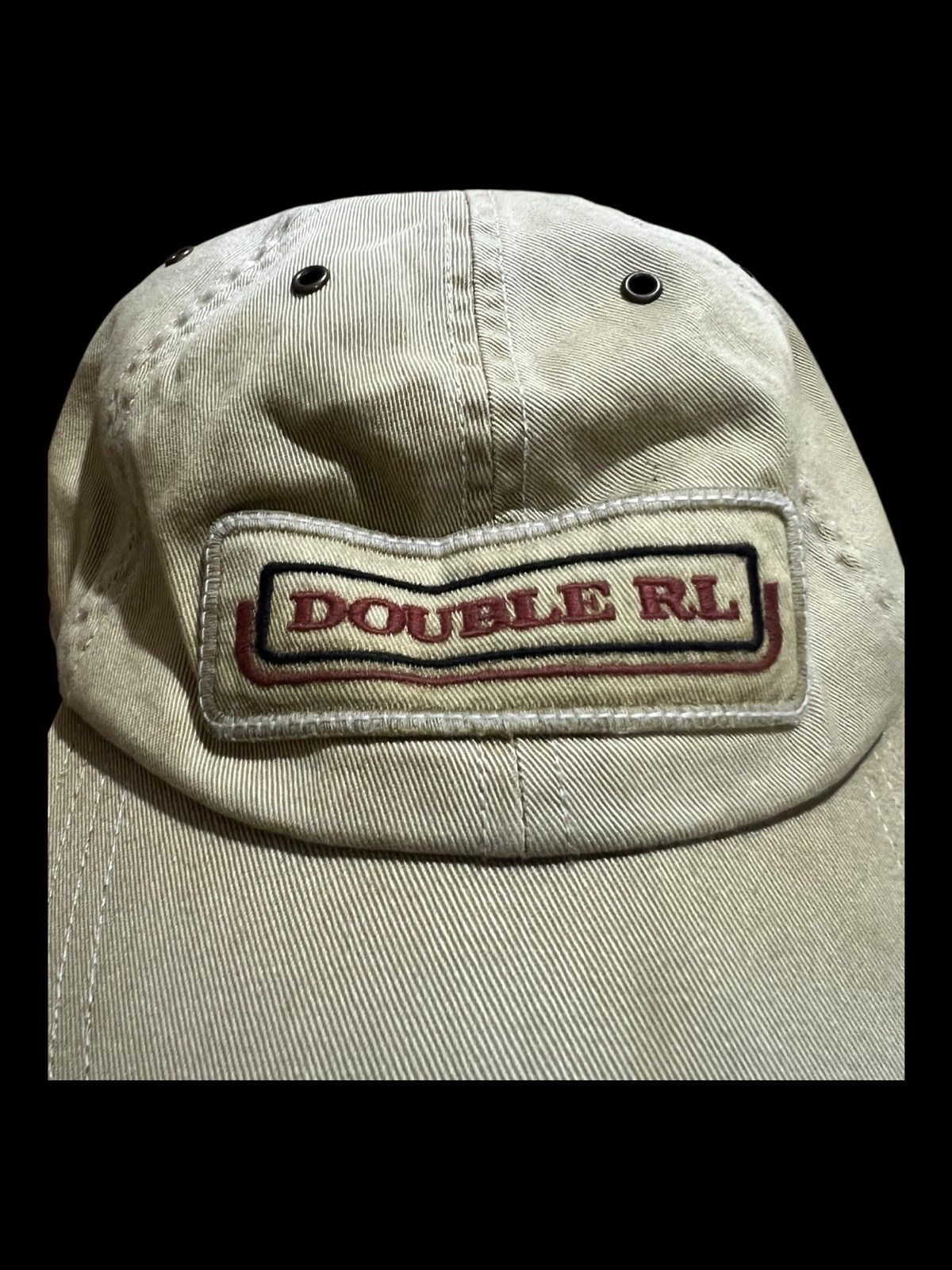 RRL Ralph Lauren Vintage RRL Double RL Patches Canvas Leather Adjustable Cap Size ONE SIZE - 4 Thumbnail