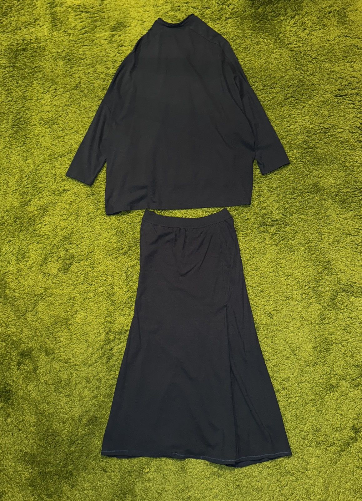 Designer Katharina Hovman avant garde suit cardigan + skirt Size L / US 10 / IT 46 - 3 Thumbnail