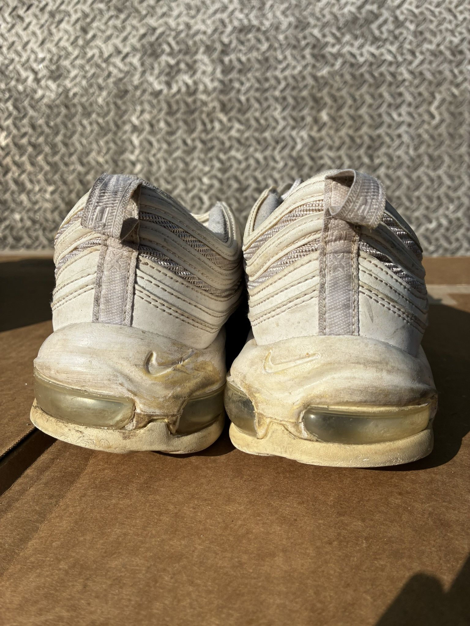 Nike Nike Air Max 97 Triple White Wolf Gray Men Size US 11 / EU 44 - 3 Thumbnail