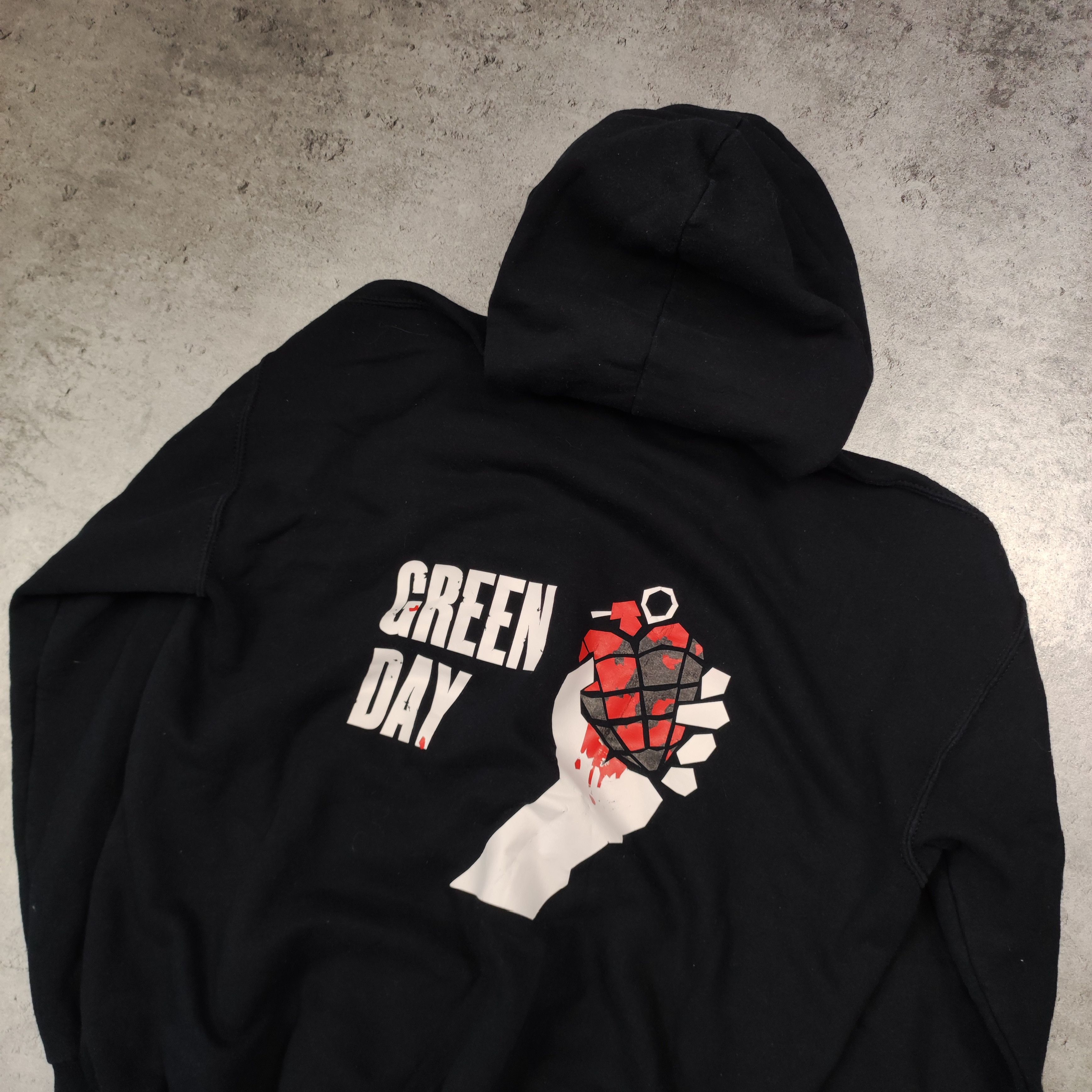 Band Tees × Vintage Vintage RARE 2004 Merch Tour Green Day Black Logo Hoodie Size US M / EU 48-50 / 2 - 8 Thumbnail