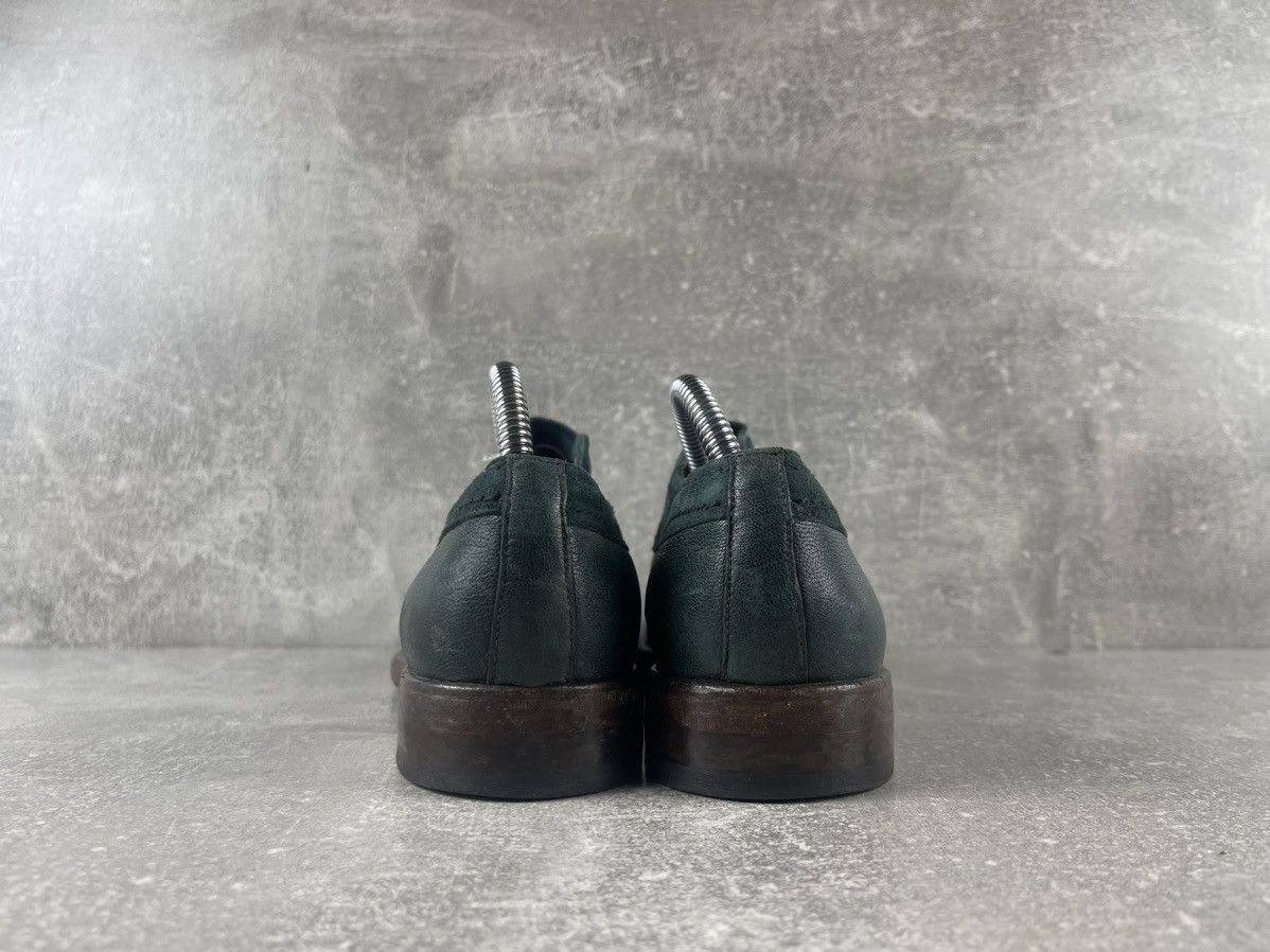 HENRY BEGUELIN Henry Beguelin Slip On Shoes Deep Forest Green Leather Size US 7.5 / IT 37.5 - 6 Thumbnail