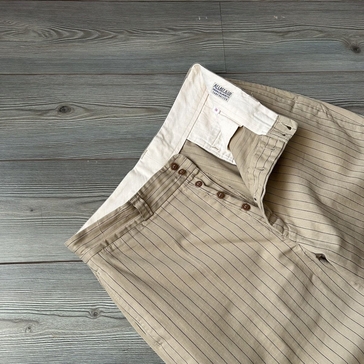 At Last & Co At Last & Co. Cork Striped Beige Trousers Size US 38 / EU 54 - 13 Thumbnail