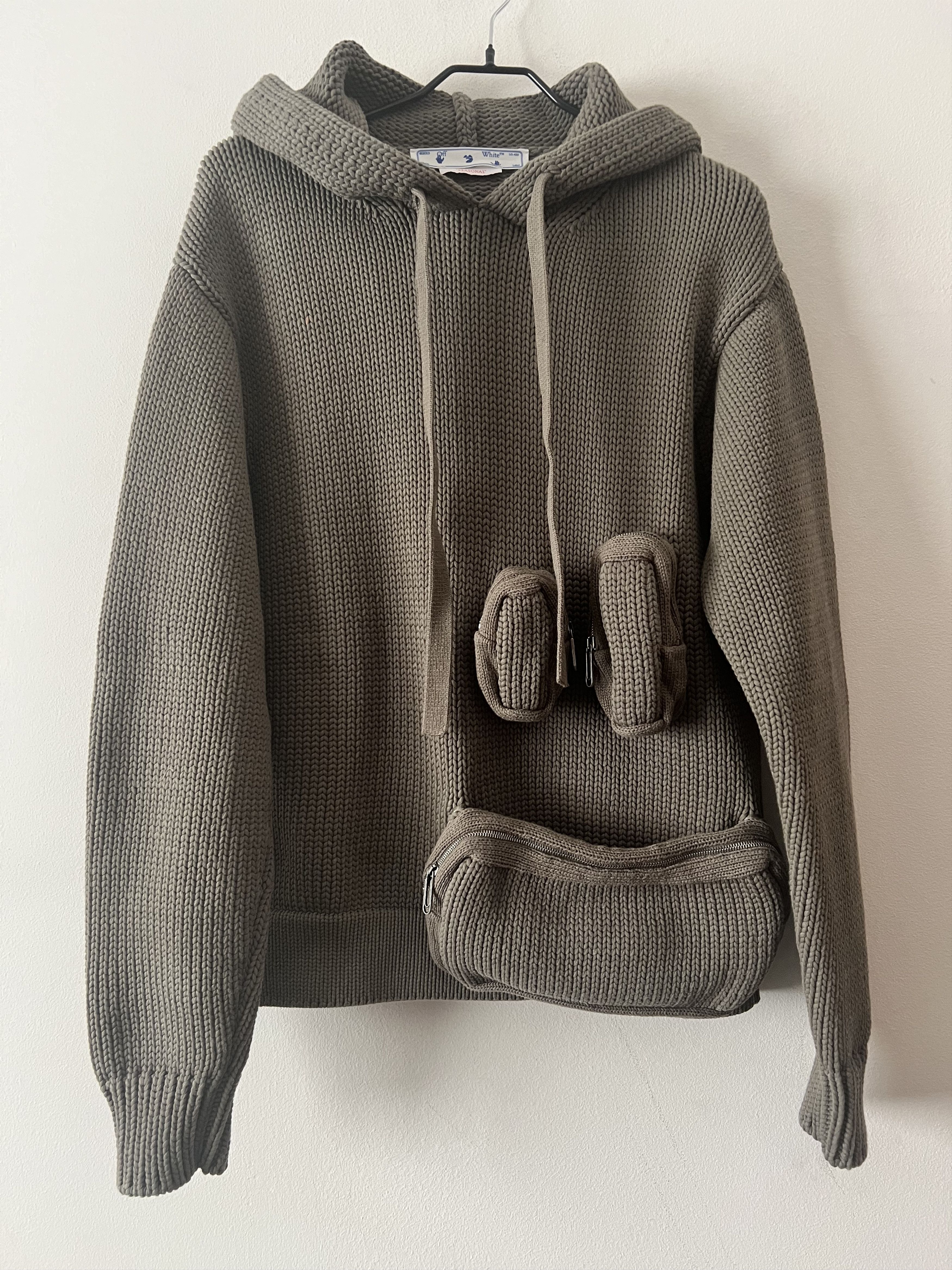 Off-White Virgil Alboh SS22 Tactical Knit Hoodie Size US M / EU 48-50 / 2 - 1 Thumbnail