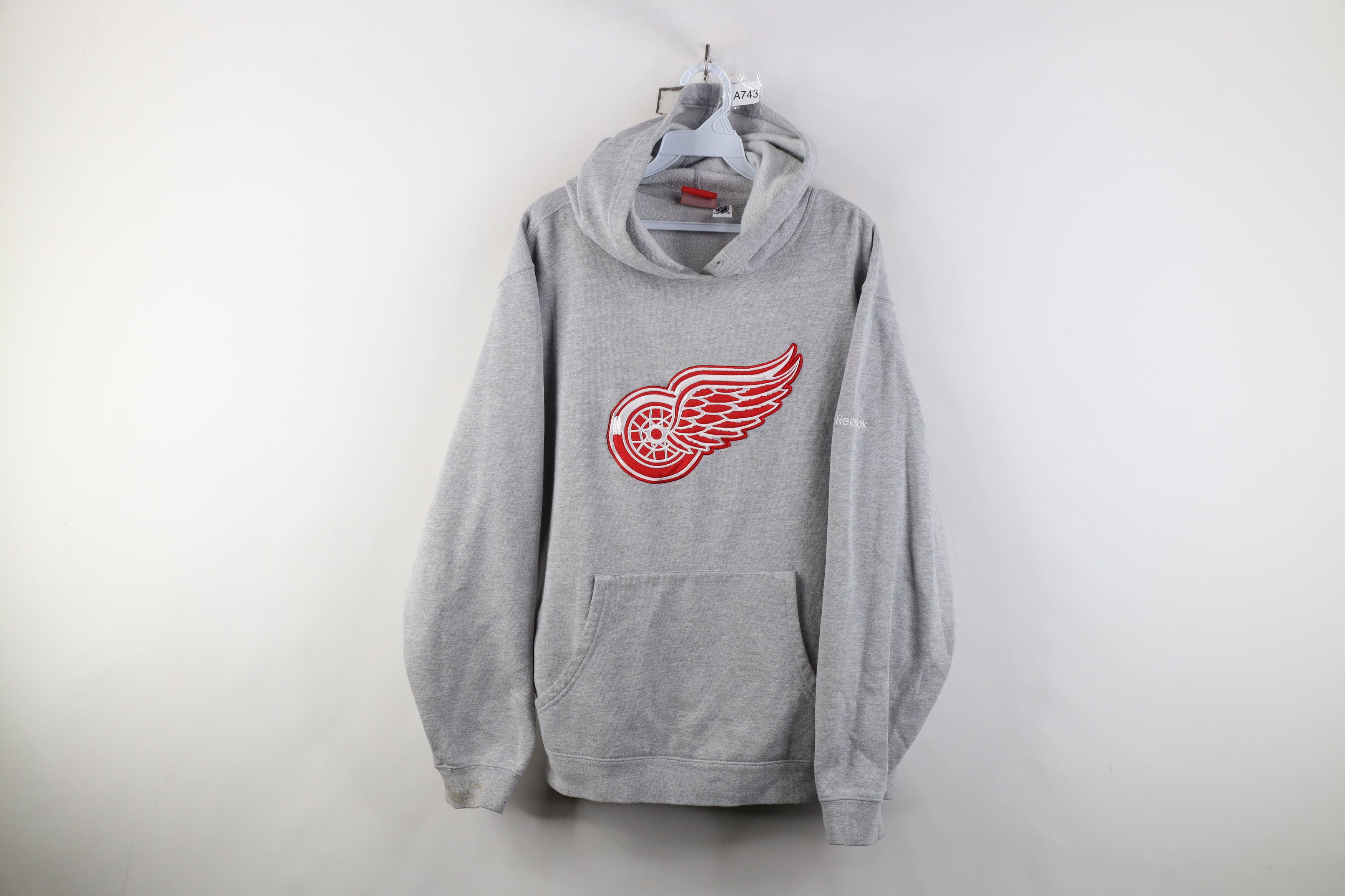 Reebok Vintage Reebok Detroit Red Wings Hockey Hoodie Sweatshirt Size US L / EU 52-54 / 3 - 1 Thumbnail