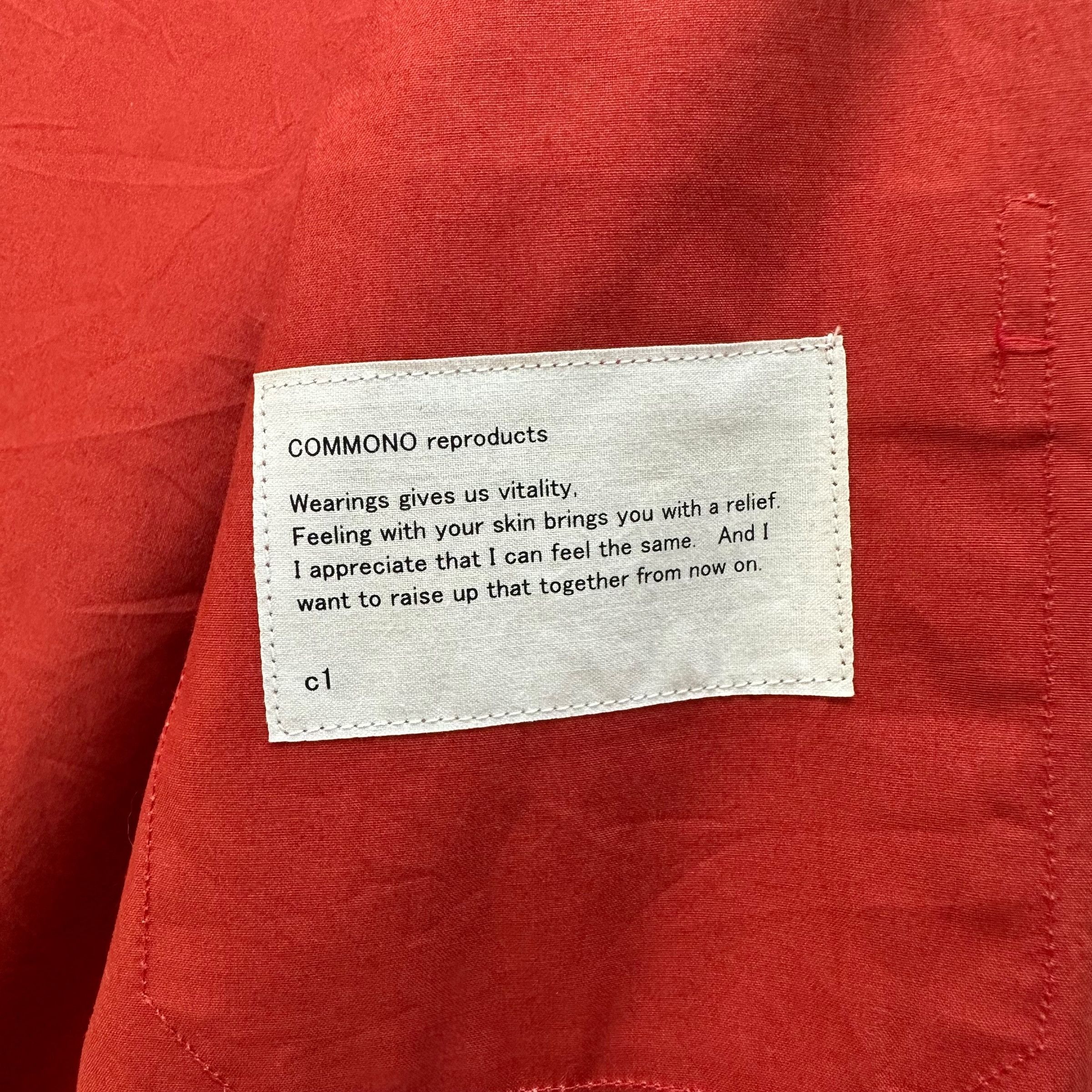 Japanese Brand COMMONO REPRODUCTS C1 Red Light Overcoat #A63-1532 Size US S / EU 44-46 / 1 - 7 Thumbnail