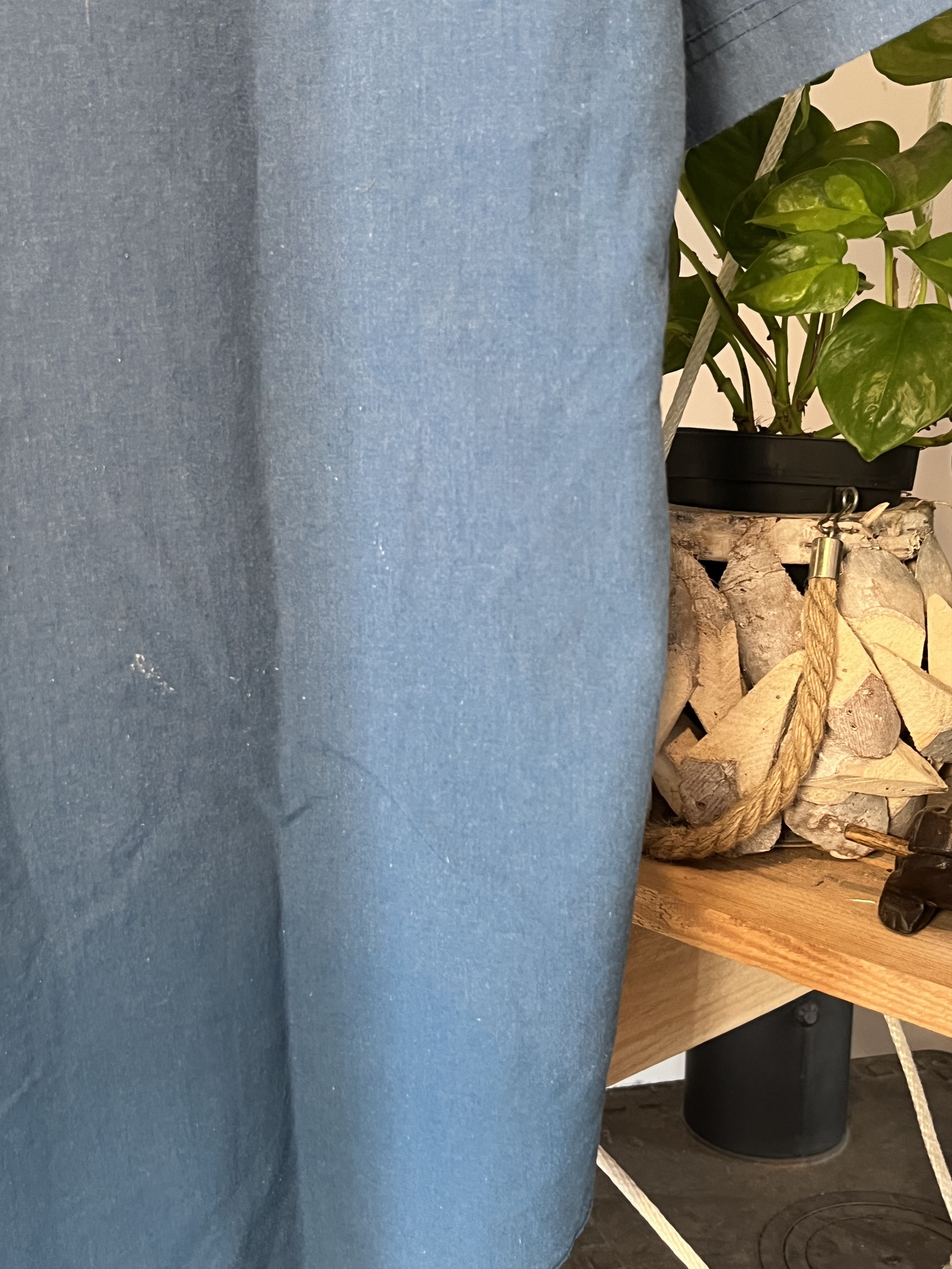 Camel × Vintage 90s Vintage Cotton & Linen Blue Shirt Size US XL / EU 56 / 4 - 6 Thumbnail