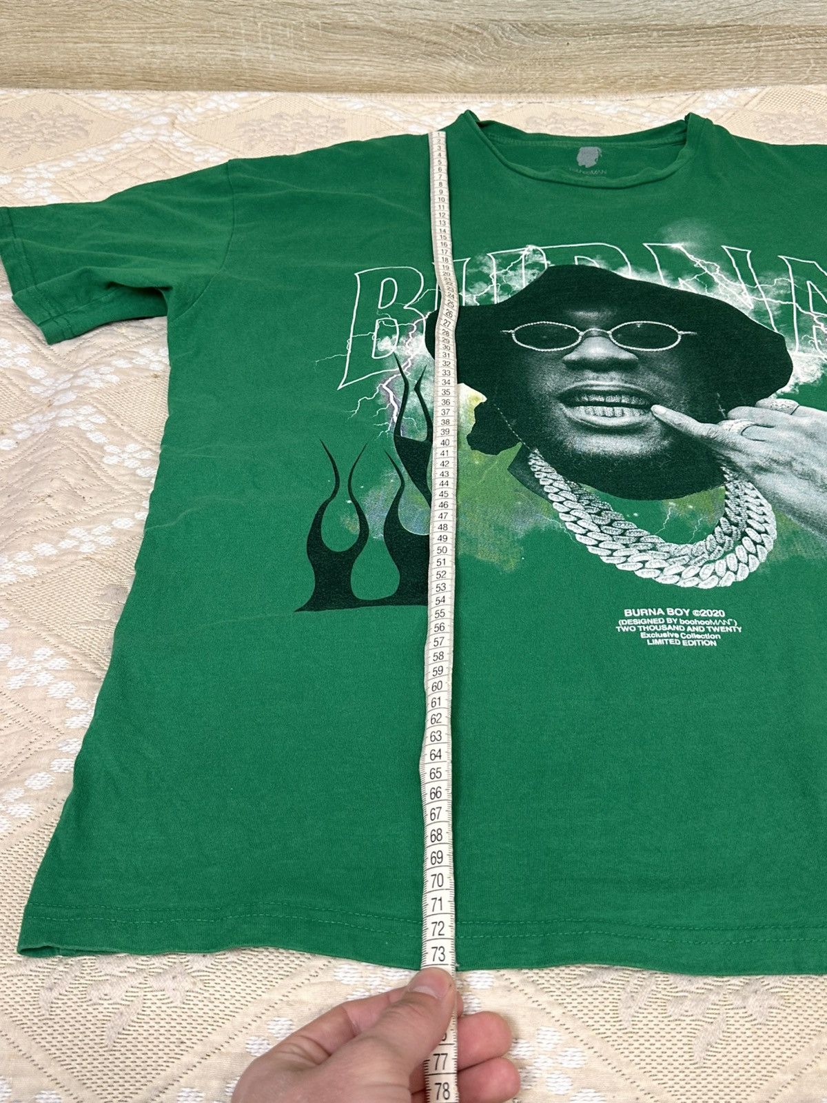 Boohoo 🔥 Burna Boy x boohooMAN Twice As Tall Tour Dates Graphic Tee Size US M / EU 48-50 / 2 - 10 Thumbnail