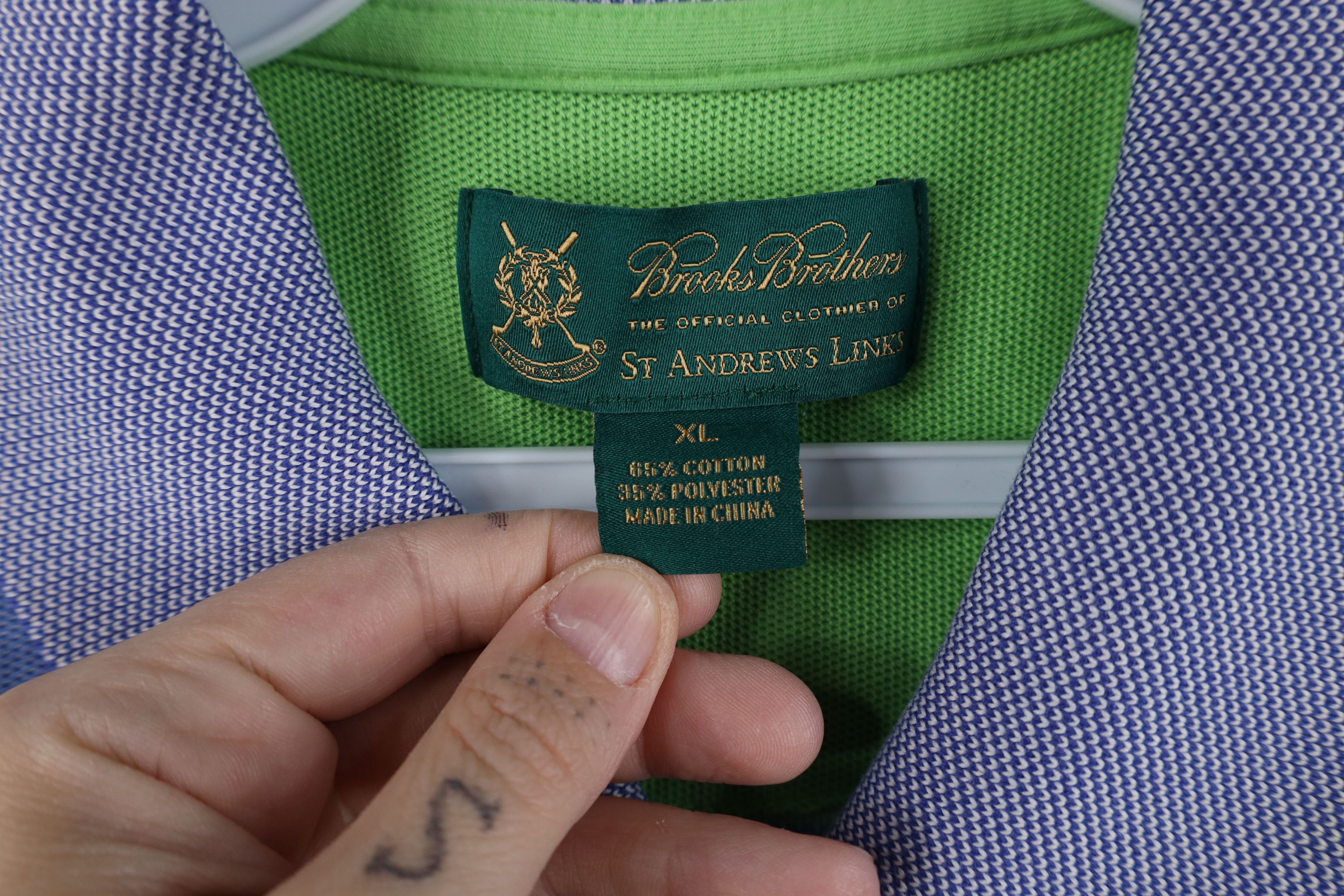Brooks Brothers Brooks Brothers x St Andrews Links Block Golf Polo Shirt Size US XL / EU 56 / 4 - 8 Thumbnail