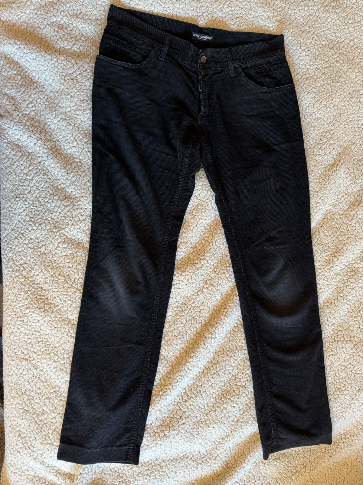 Dolce & Gabbana Dolce&Gabbana 14 Gold corduroy pants Size US 32 / EU 48 - 1 Thumbnail