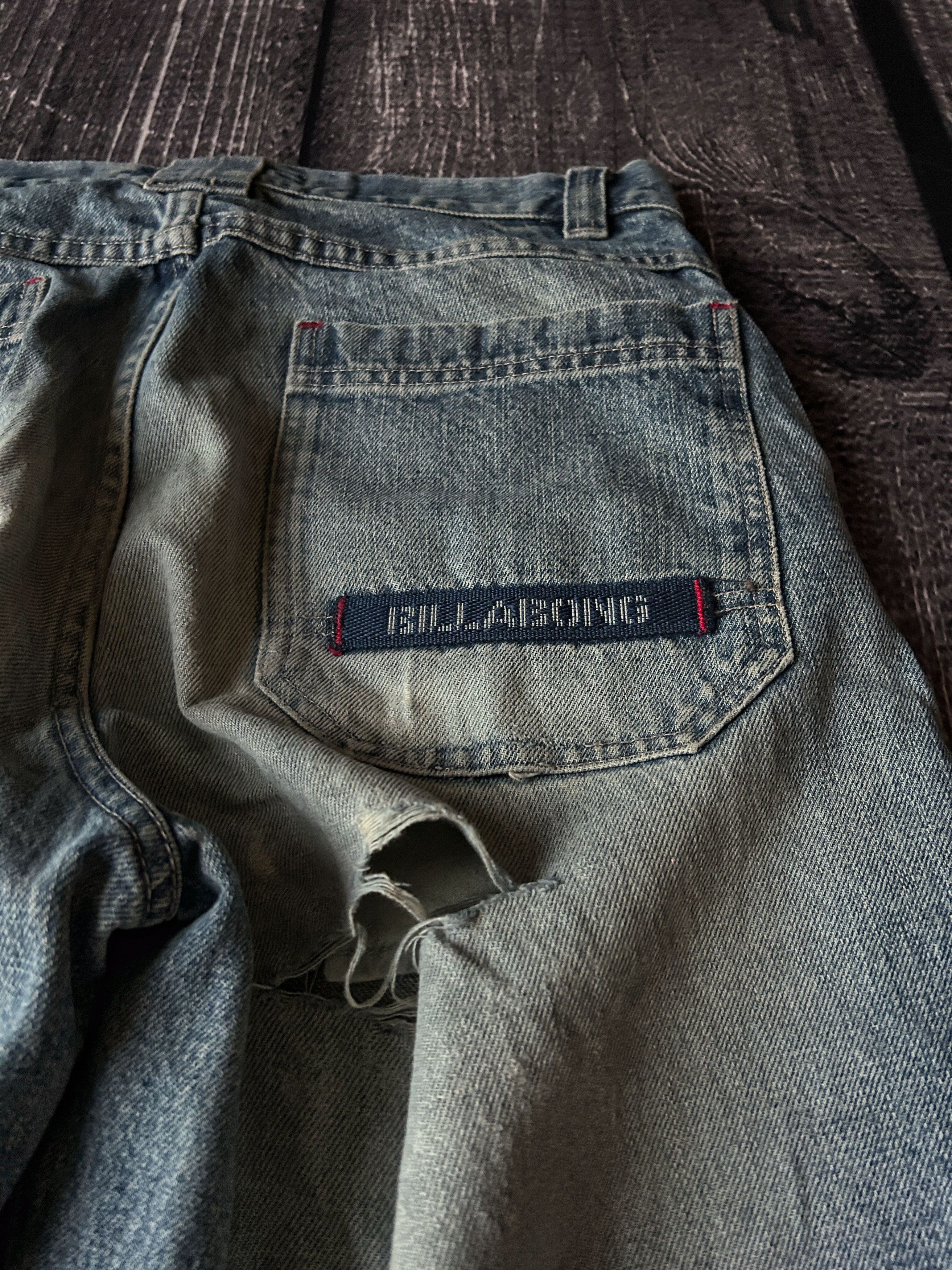 Designer VTG Baggy Rap SK8 JNCO Balenci Style Washed Jeans Y2K Size US 32 / EU 48 - 8 Thumbnail