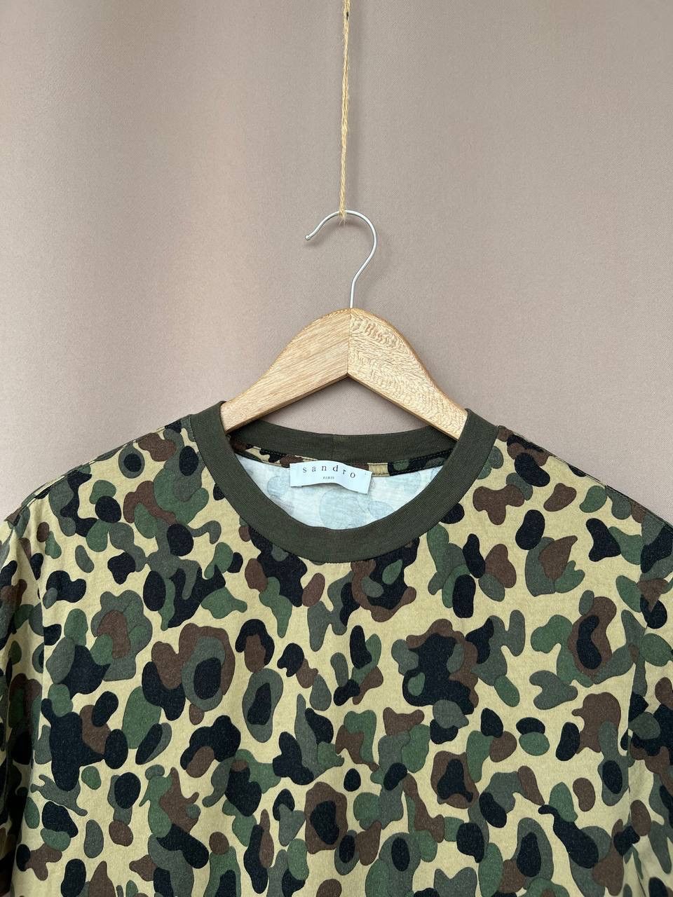 Sandro Sandro Paris Camo Crew Neck Short Sleeve T-Shirt Size M Size US M / EU 48-50 / 2 - 2 Thumbnail