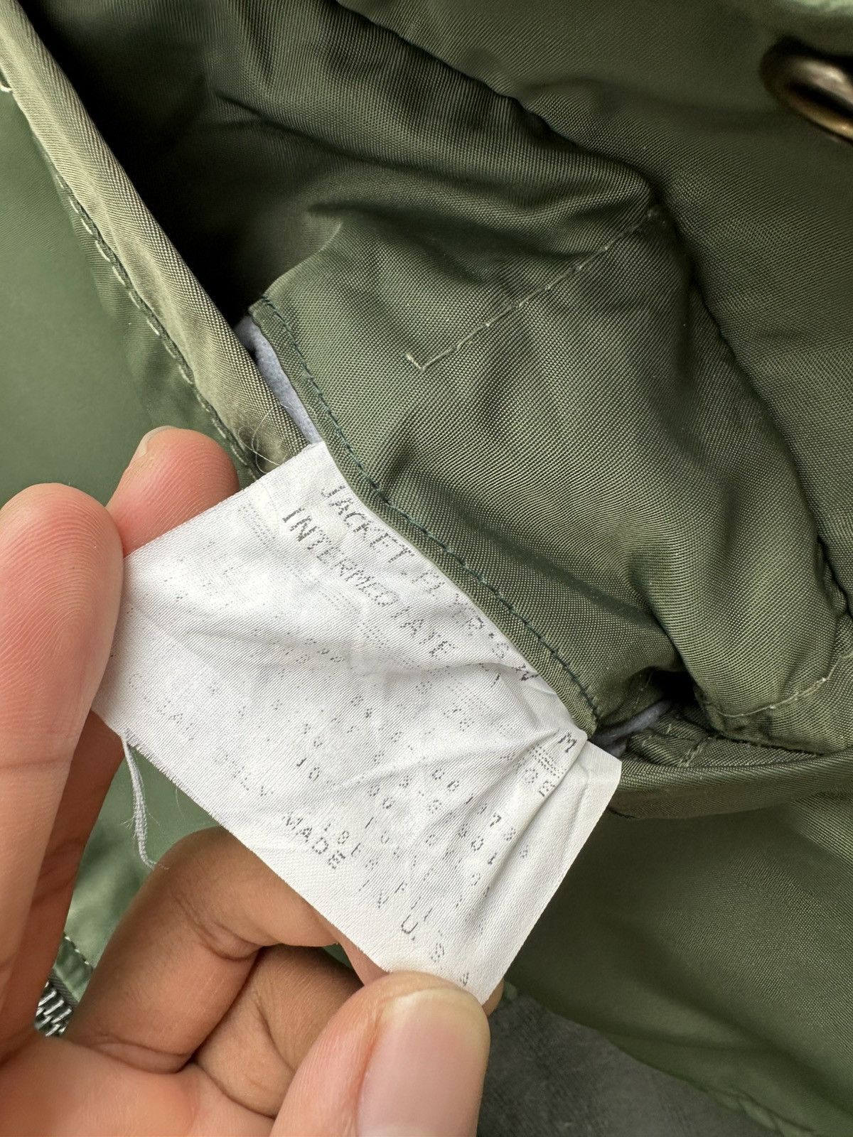 Vintage 🪖Vintage MA-1 Man Intermediate Bomber Jacket Made In USA Size US L / EU 52-54 / 3 - 10 Thumbnail