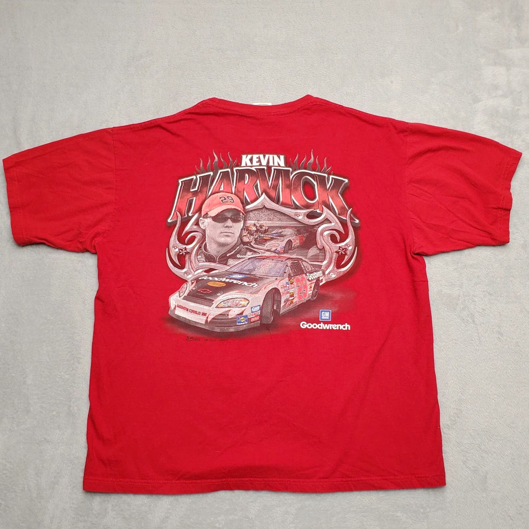 Chase Authentics VINTAGE Kevin Harvick Nascar Shirt Mens XL Red Short Sleeve Goodwrench Car TEE Size US XL / EU 56 / 4 - 2 Thumbnail