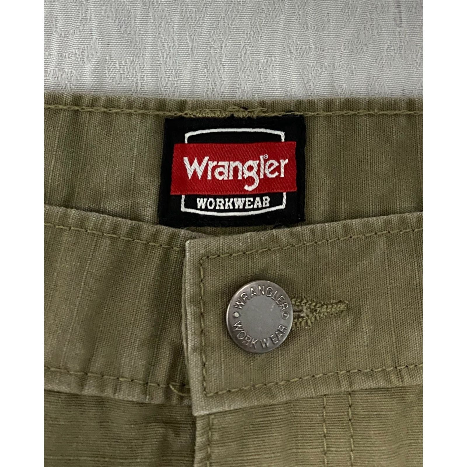 Wrangler Wrangler Workwear Relaxed Fit Carpenter Cargo Pants 42×32 Beige Wide Leg Ripstop 5-Pocket Mens Jeans Pants Size US 42 / EU 58 - 6 Thumbnail