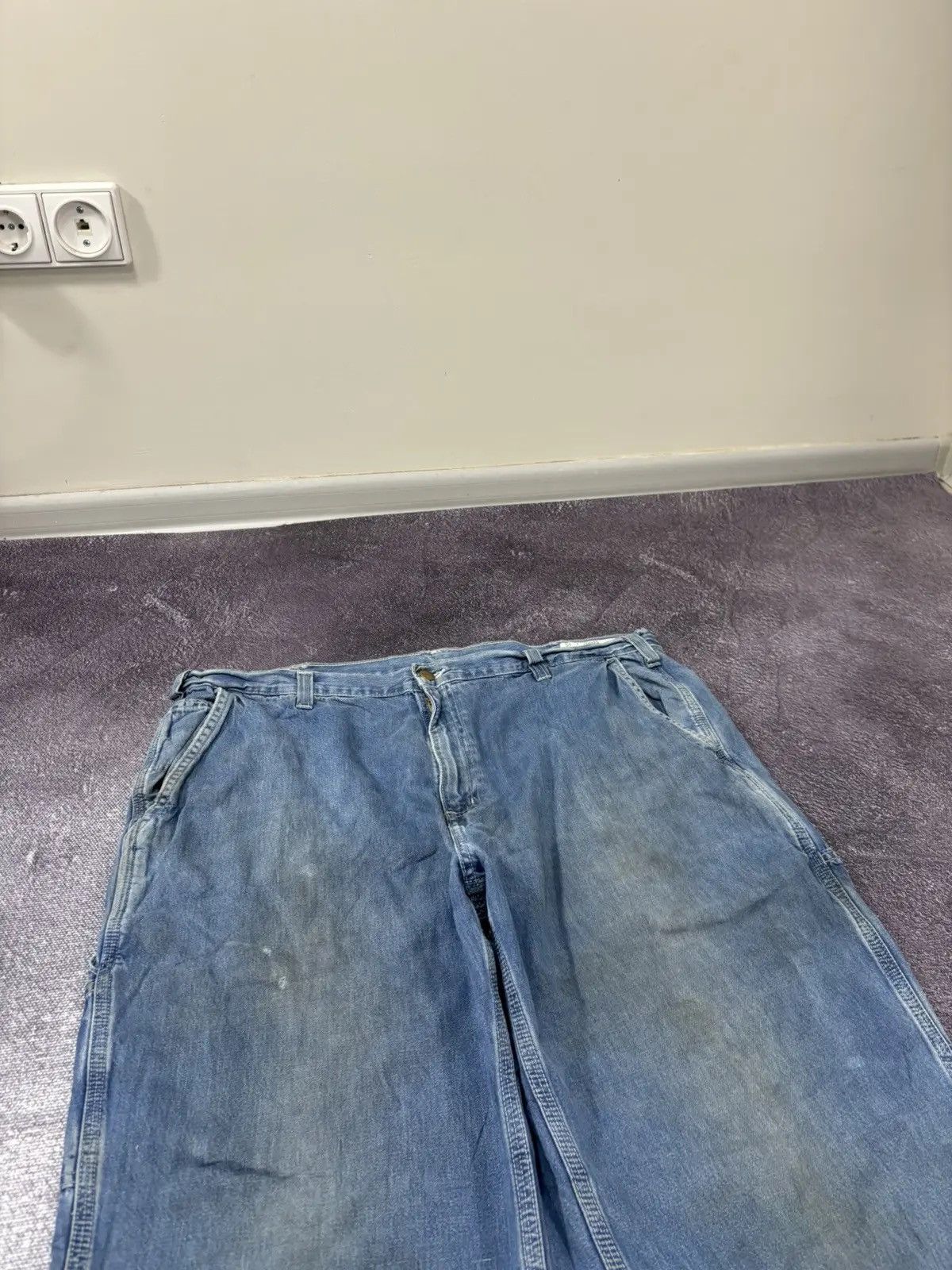Carhartt × Vintage Vintage Carhartt Denim Dungaree Fit Blue Hype Baggy Jeans Size US 40 / EU 56 - 7 Thumbnail