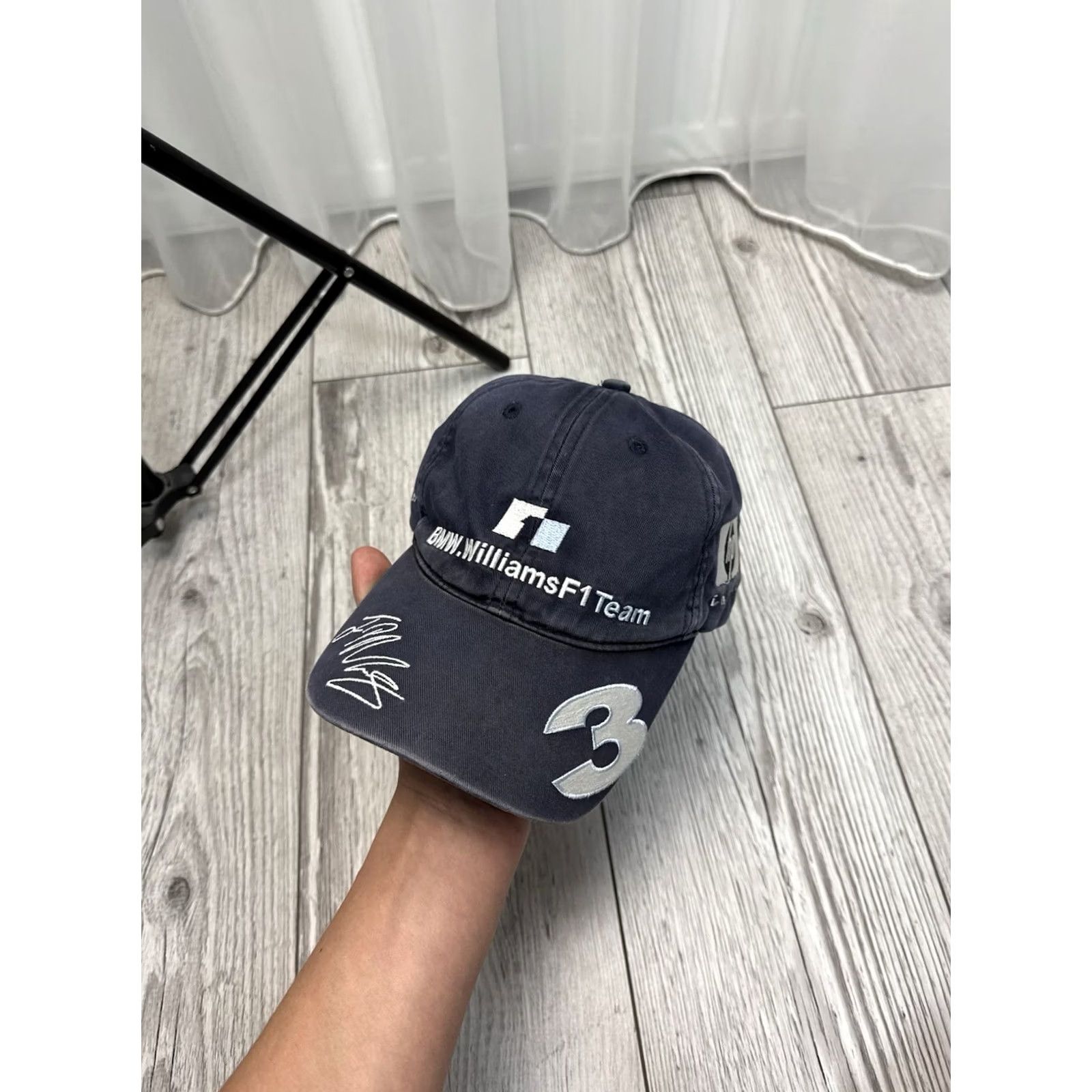 BMW VINTAGE BMW Williams F1 Team Pablo Montoya #3 racing Cap One Size Os Mens Blue Baseball Cap 90s Cars Racing BMW Williams F1 Team Mens Os Blues Size ONE SIZE - 2 Thumbnail