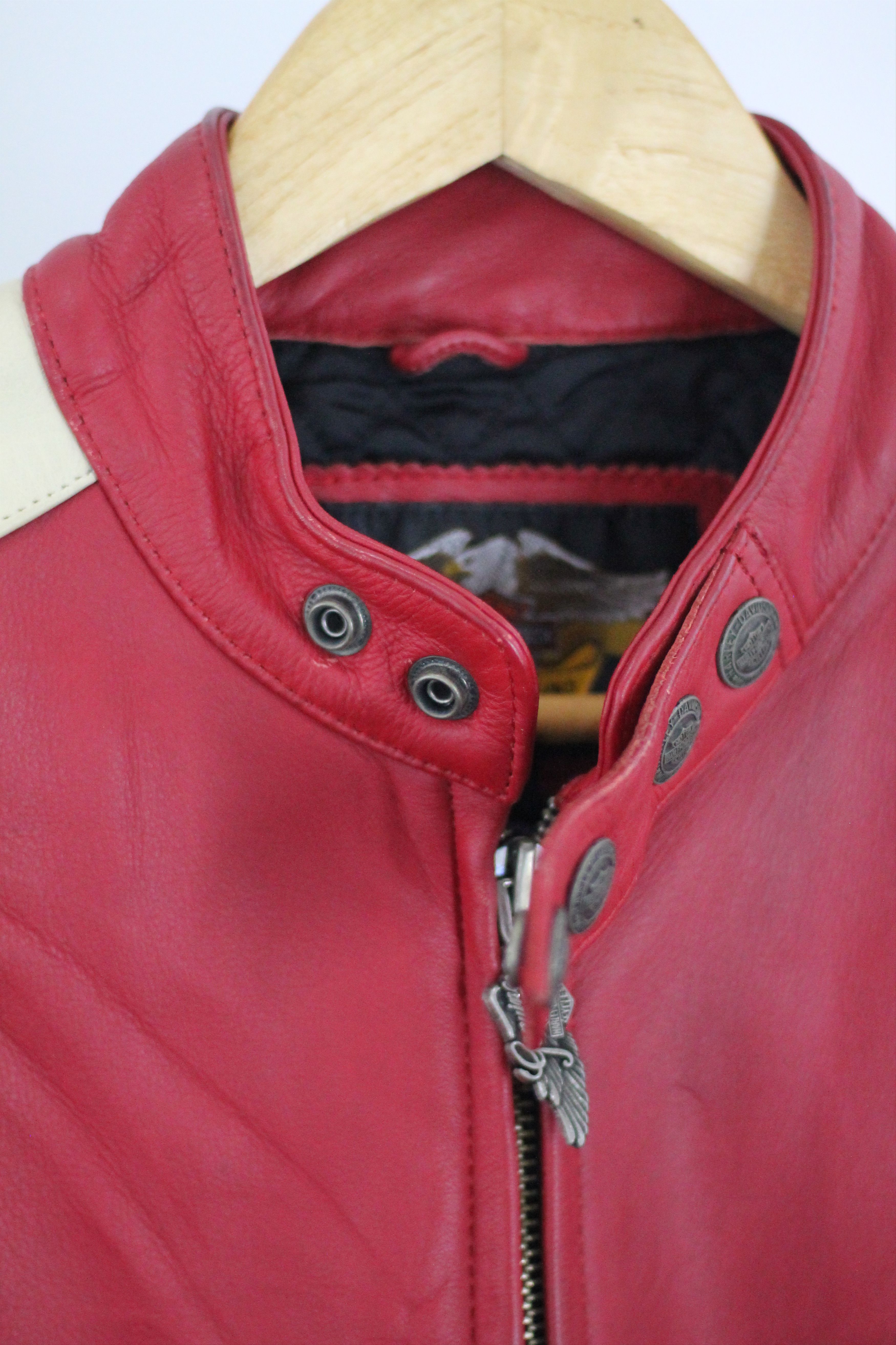 Harley Davidson × Vintage RARE! Vintage HARLEY DAVIDSON Leather Jacket. Size US L / EU 52-54 / 3 - 7 Thumbnail
