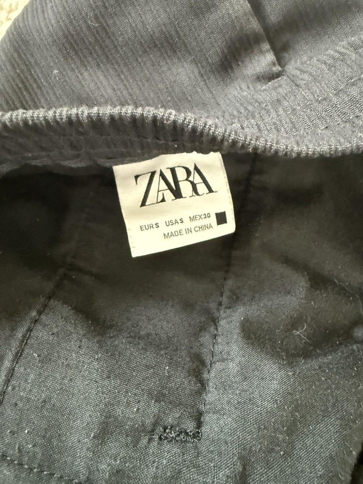 Zara Textured Drawstring Pants Size US 29 - 3 Thumbnail