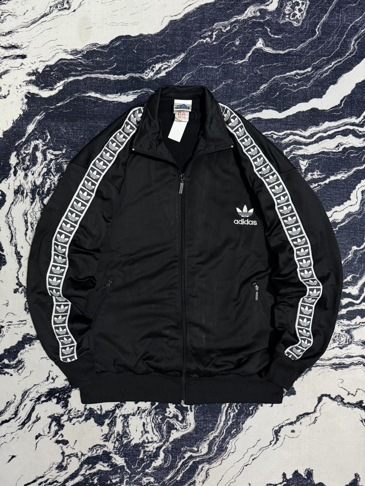 Adidas × Vintage Adidas Vintage Track Top Jacket Big Logo On