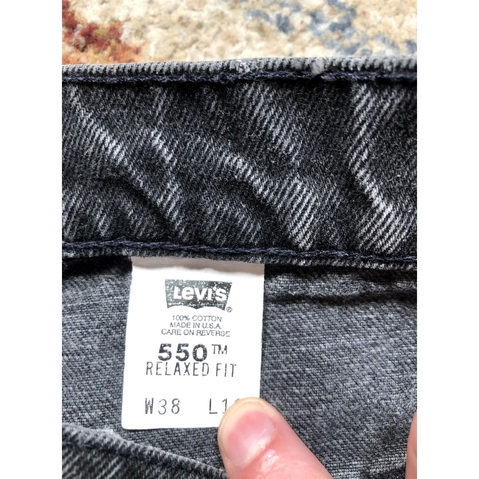 Levi's VINTAGE Levi's 550 Bermuda Shorts Mens 38 Black Denim Relaxed Fit 90s USA Charcoal Wash Size US 38 / EU 54 - 7 Thumbnail