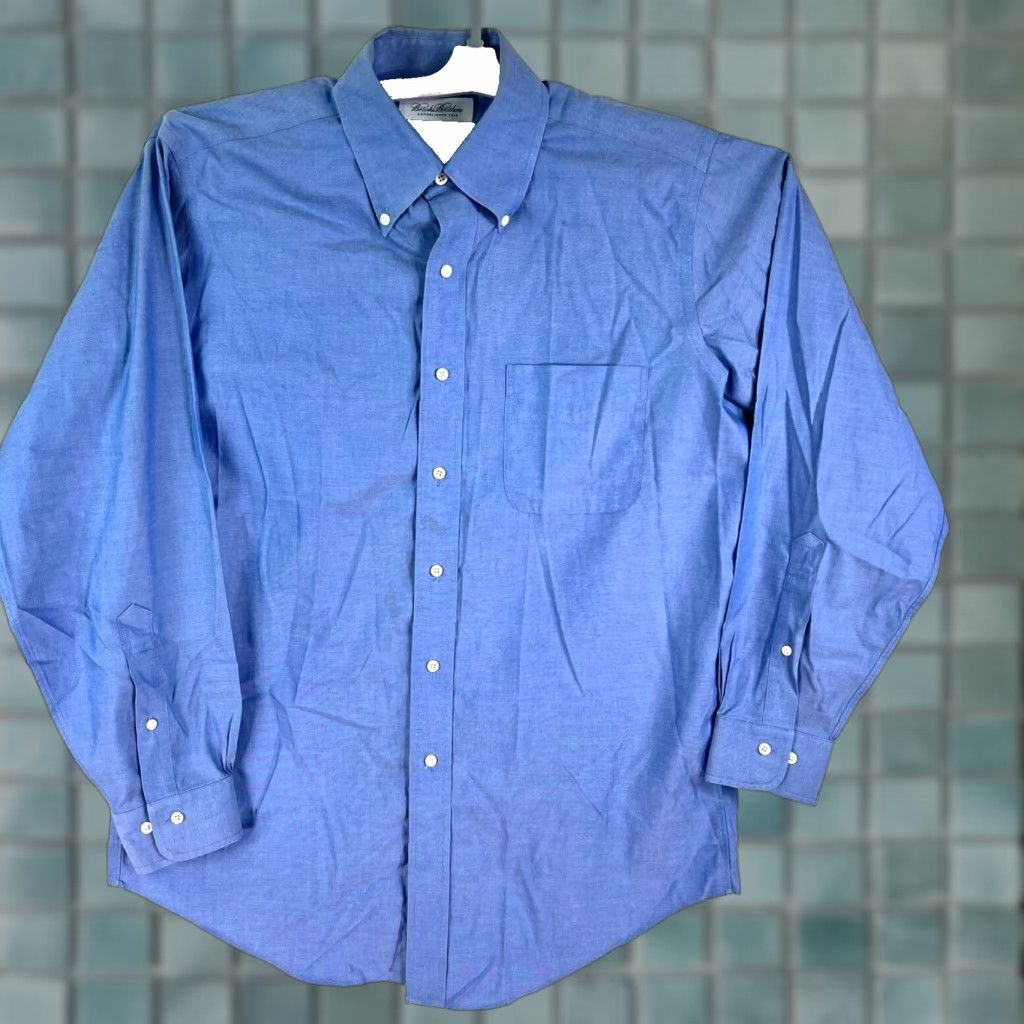 Brooks Brothers Brooks Brothers Non-Iron Long Sleeve Button-Down Shirt Mens Size 15.5 x 33 Classic Blue Size US M / EU 48-50 / 2 - 1 Thumbnail
