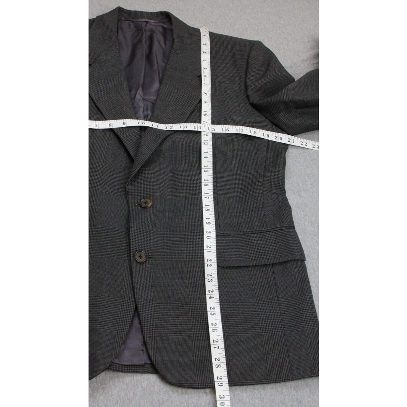 Hickey Freeman Hickey Freeman Blazer Men 40S Gray 100% Wool Size 40S - 8 Thumbnail