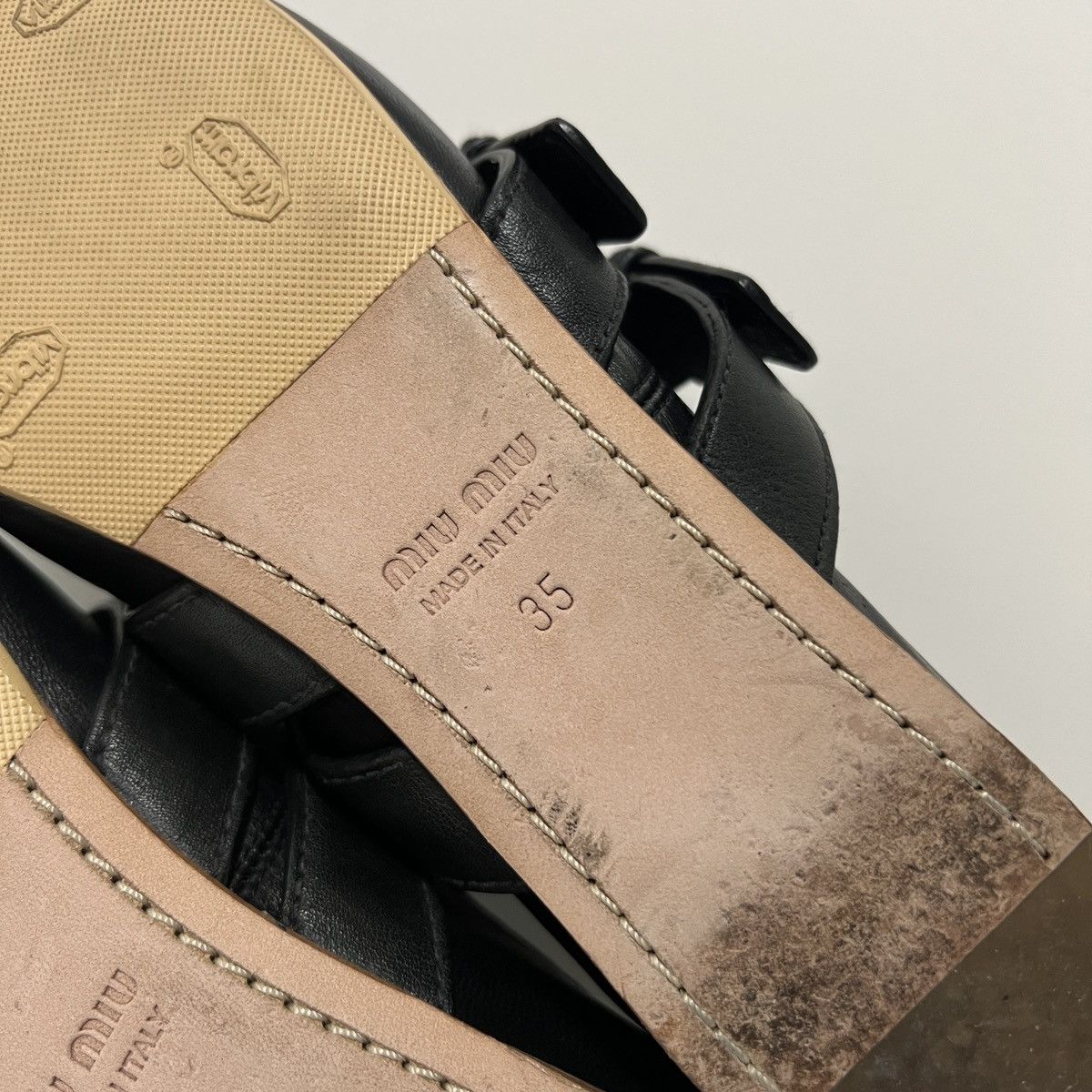 Miu Miu Miu Miu Nappa Leather Belted Ballet Flats Size US 5 / IT 35 - 8 Thumbnail