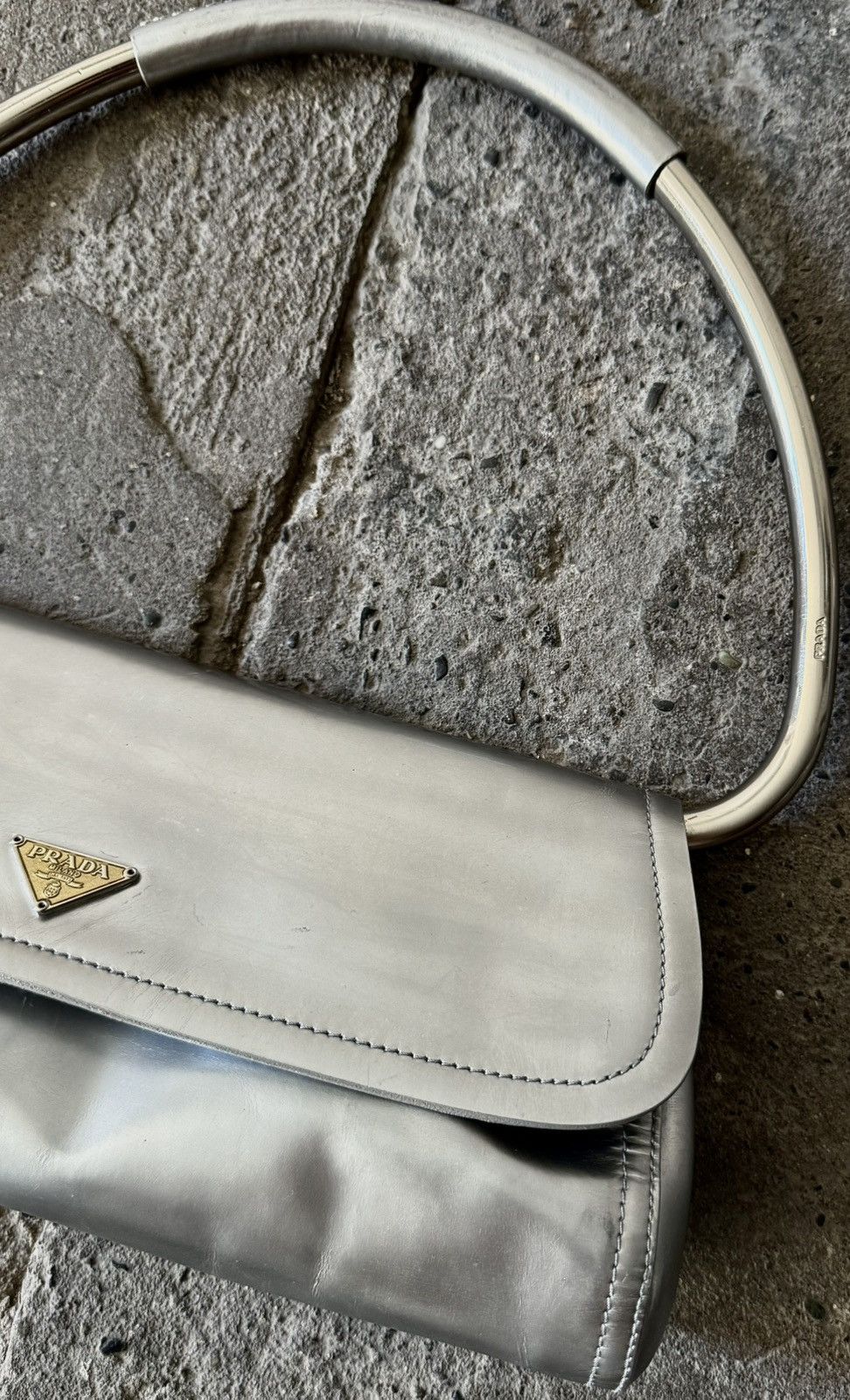 Prada Archive Prada - Miuccia - SS2003 - Silver Metal Swing Bag Size ONE SIZE - 14 Thumbnail